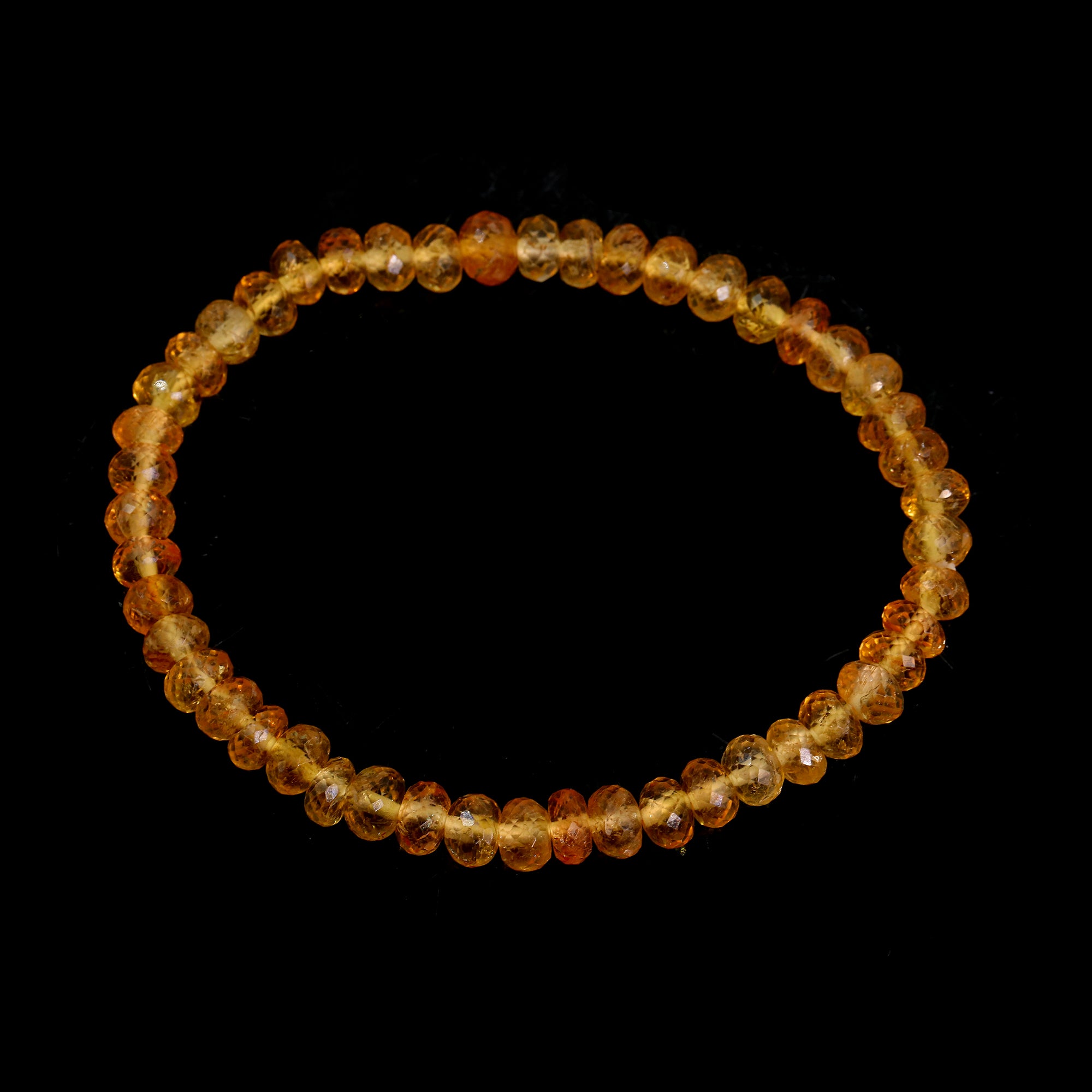 Natural Mexican Opal Bracelet Rondelle Faceted Gemstone Beads Handmade 77 Ct