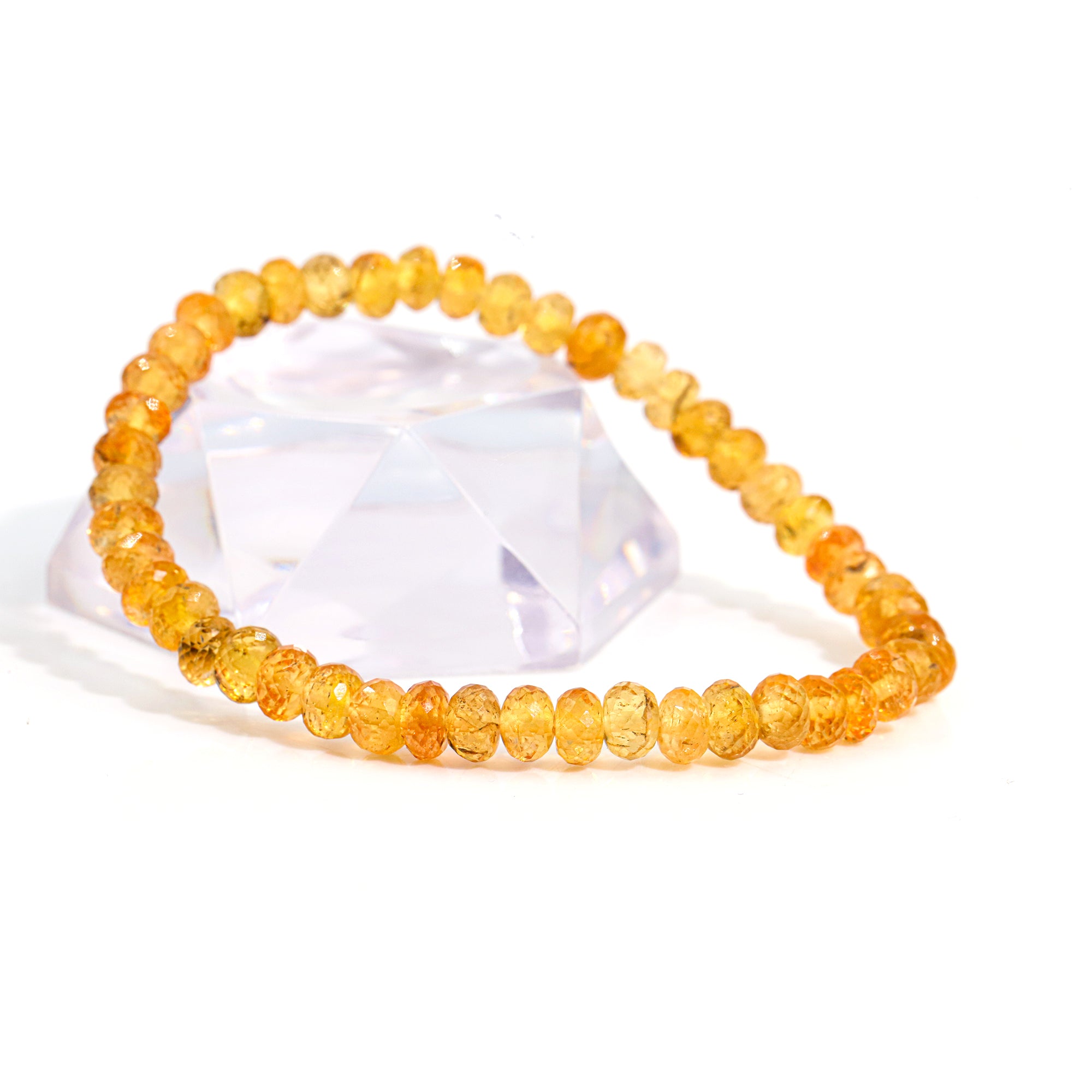 Natural Mexican Opal Bracelet Rondelle Faceted Gemstone Beads Handmade 77 Ct