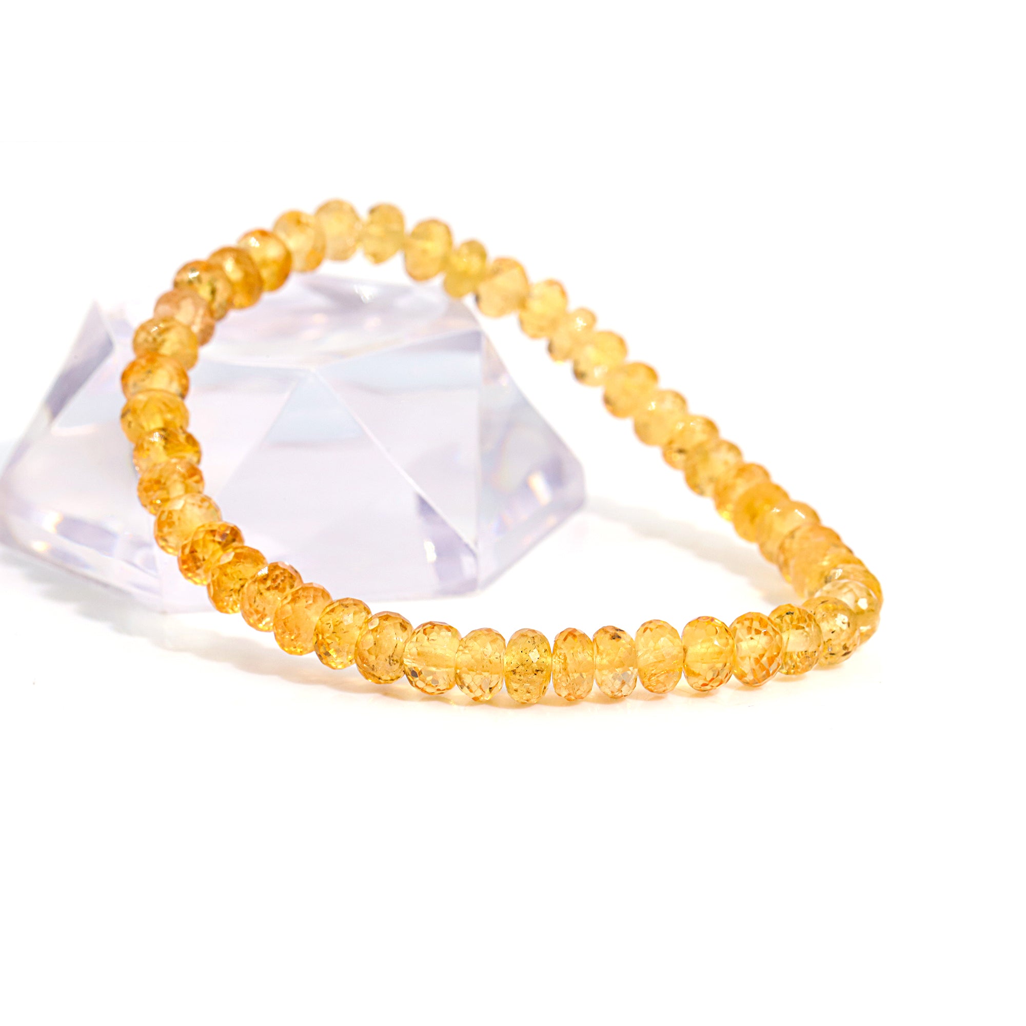 Natural Mexican Opal Bracelet Rondelle Faceted Gemstone Beads Handmade 79 Ct