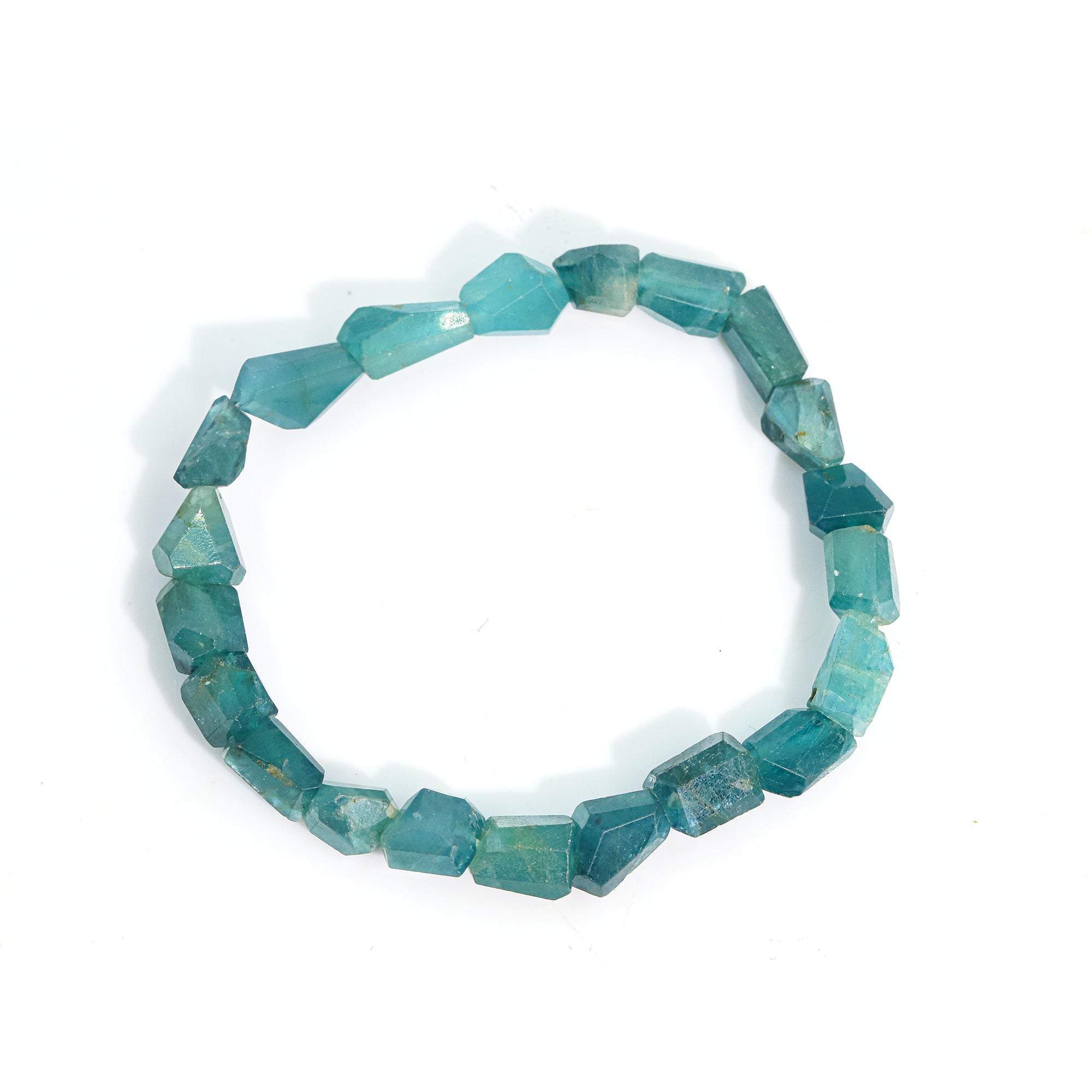 Natural Grandidierite Bracelet Fancy Faceted Gemstone Beads Handmade 74 Ct
