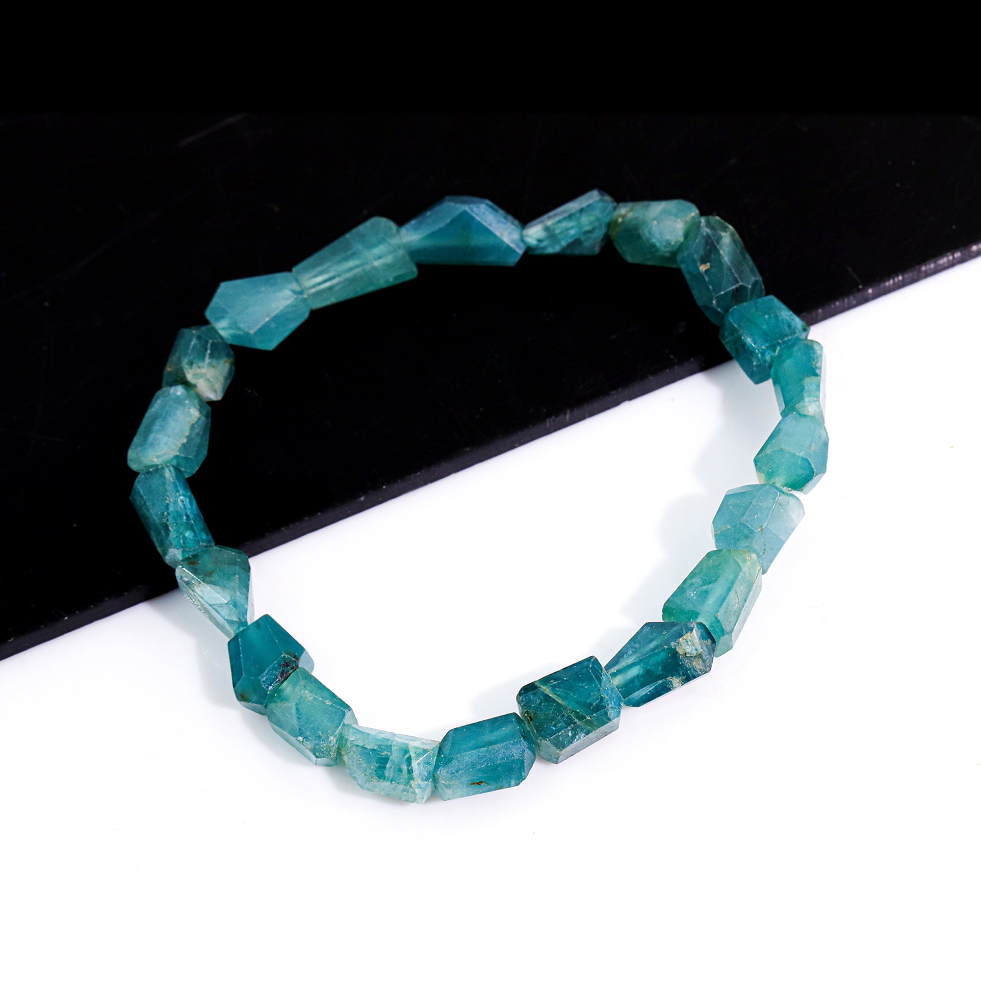 Natural Grandidierite Bracelet Fancy Faceted Gemstone Beads Handmade 74 Ct