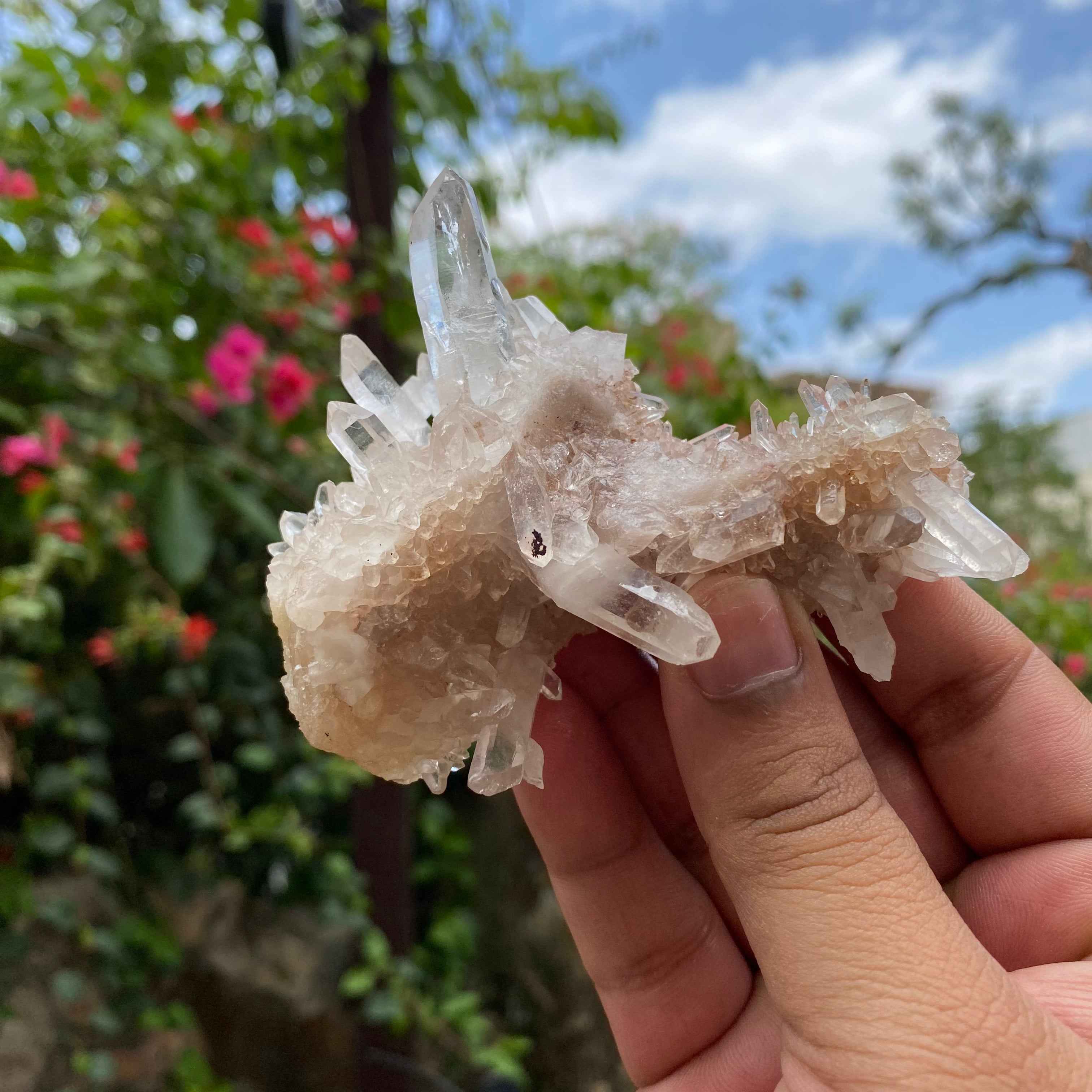 White Himalayan Quartz Crystal Cluster Decor Healing Display Energy Natural