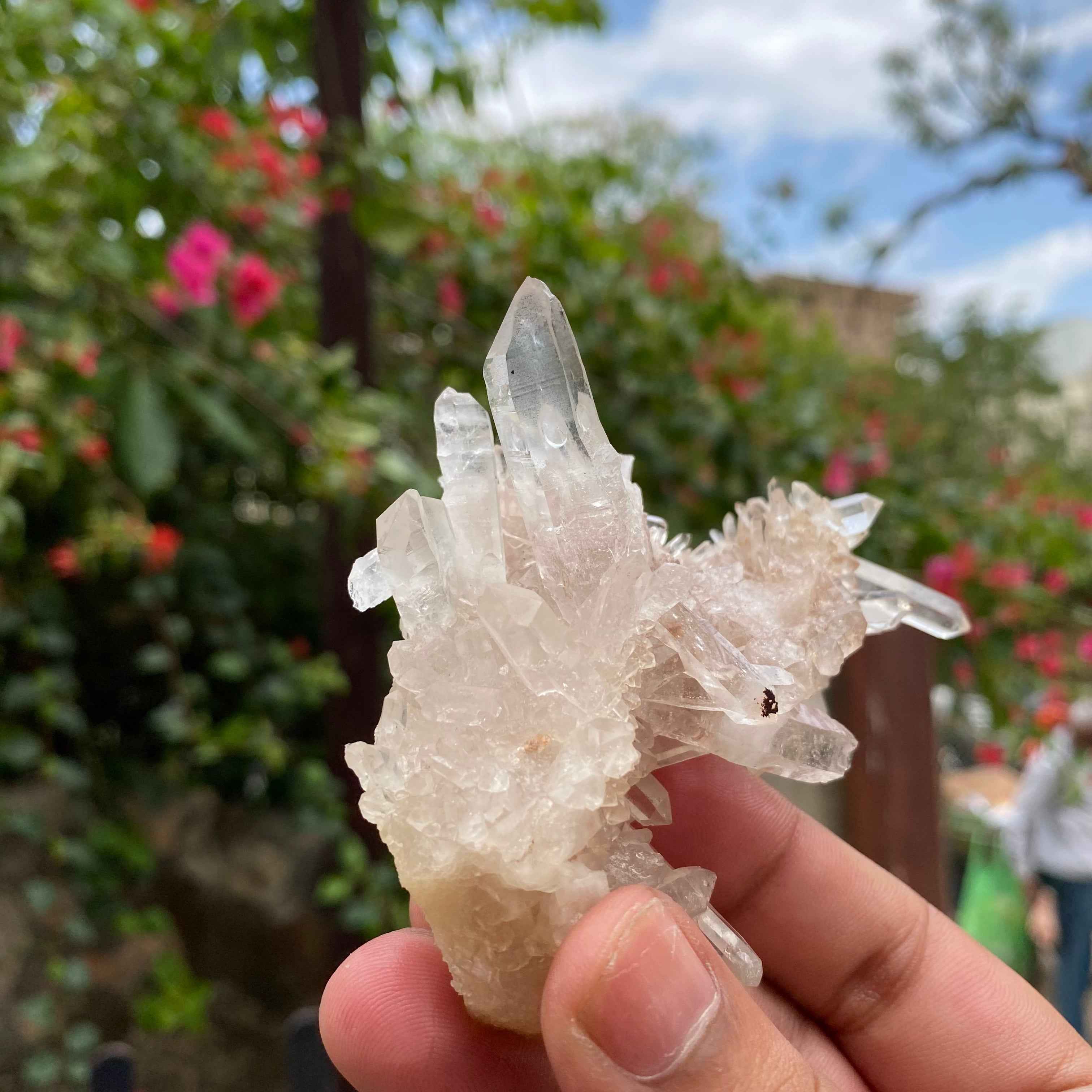 White Himalayan Quartz Crystal Cluster Decor Healing Display Energy Natural