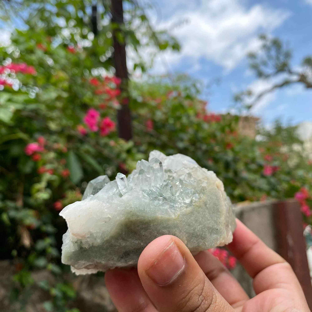 Himalayan Green Chlorite Quartz Crystal Cluster Healing Himalayan Display Energy Stone Piece