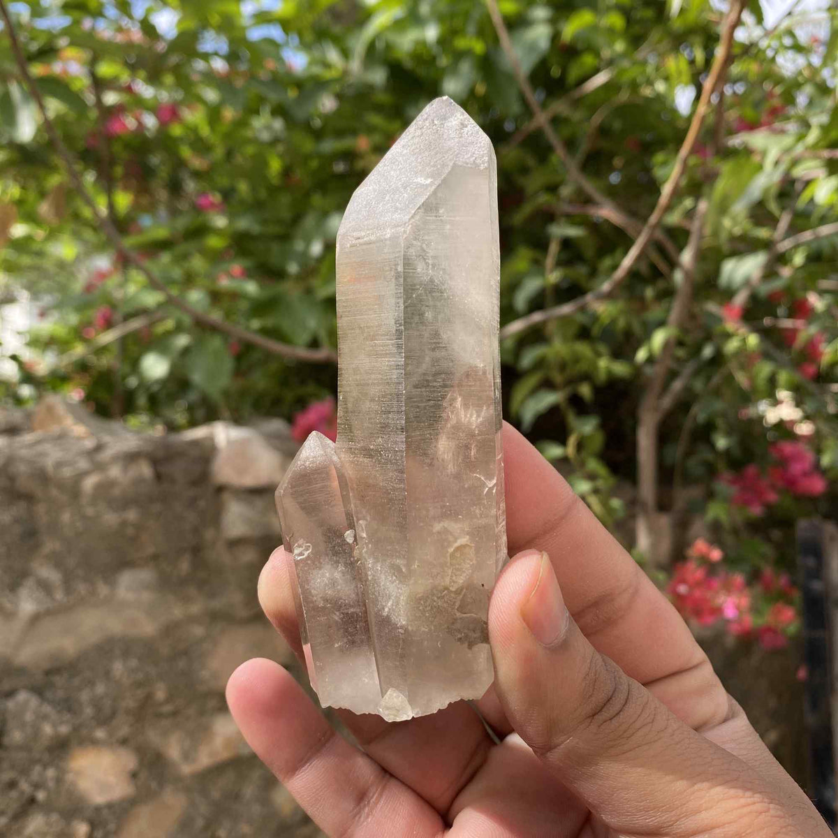 171g Twin Point Himalayan Smoky Quartz Natural Cluster Collector Specimen
