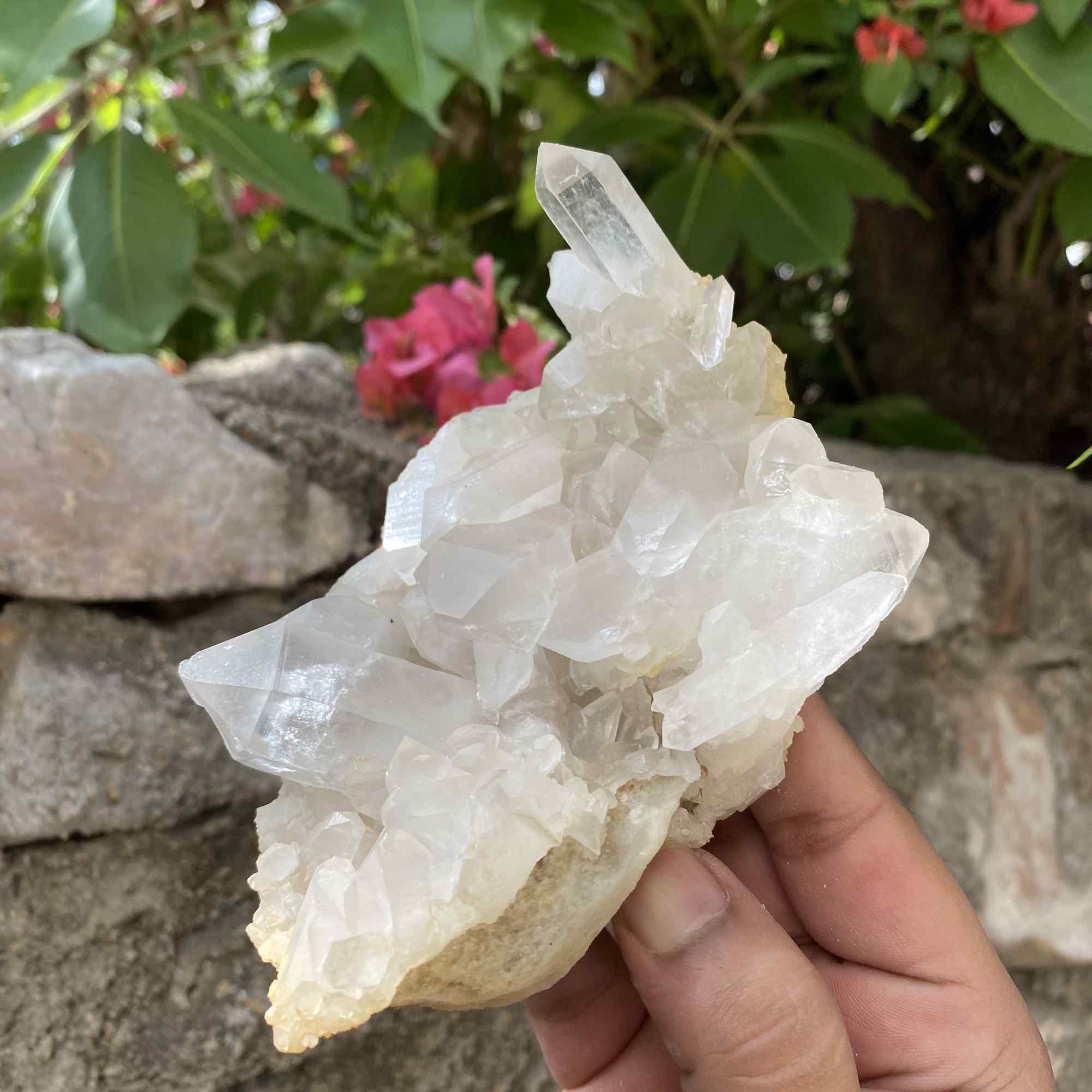 Natural Himalayan White Quartz Cluster Raw Mineral Specimen