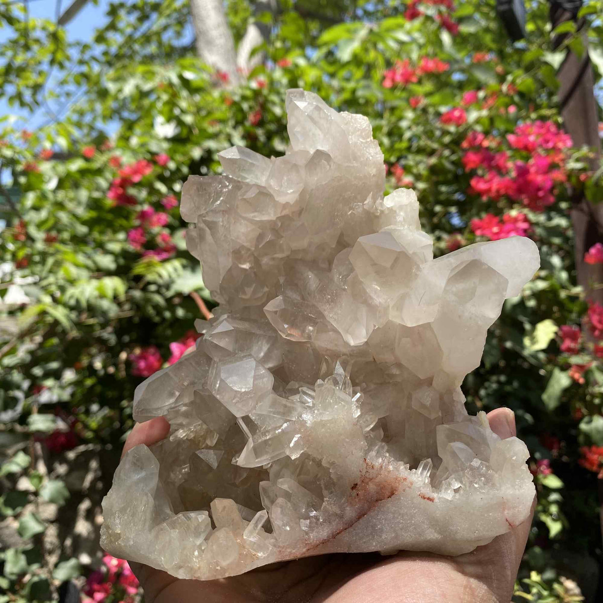 Natural Himalayan White Quartz Cluster Raw Mineral Specimen