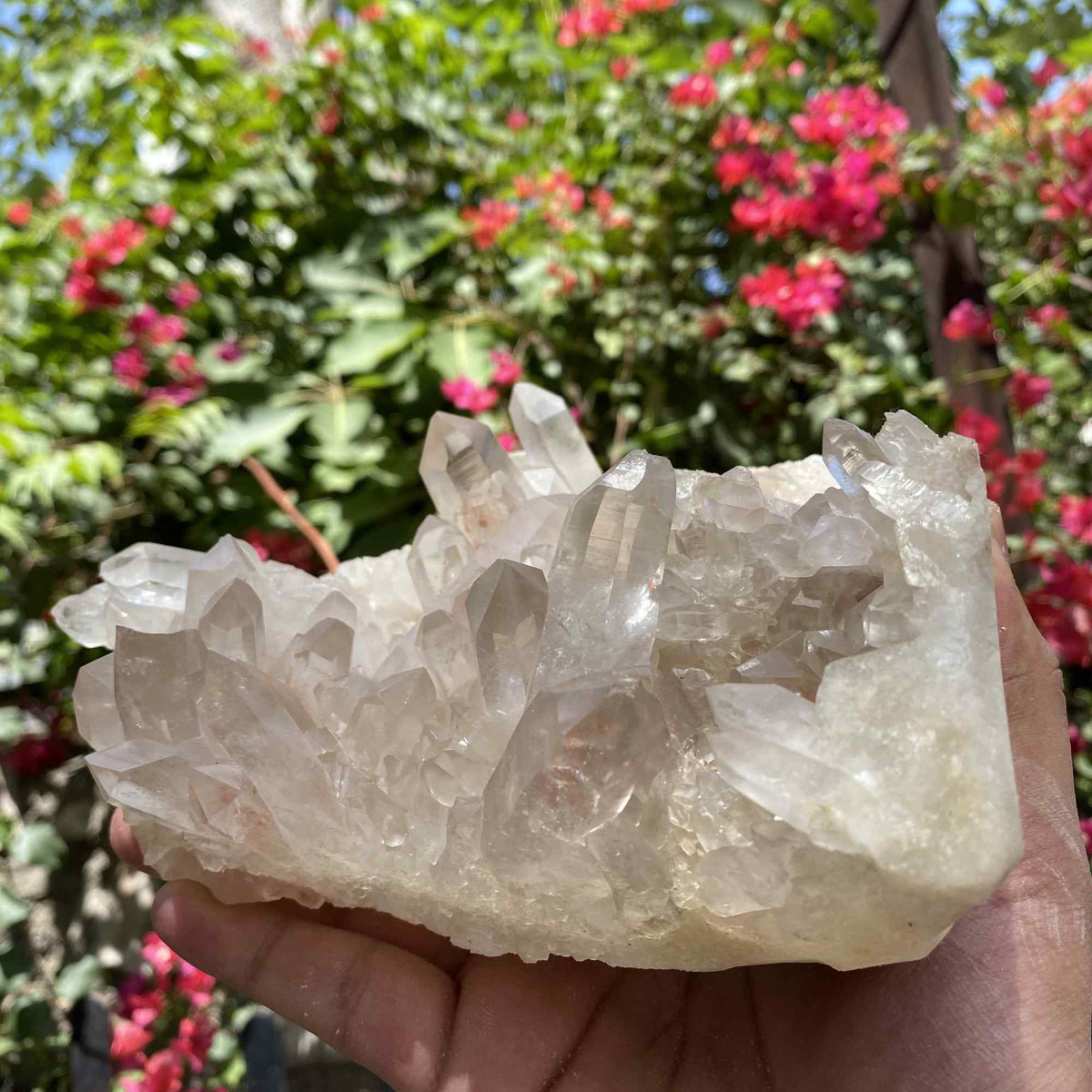 Natural Himalayan White Quartz Cluster Raw Mineral Specimen