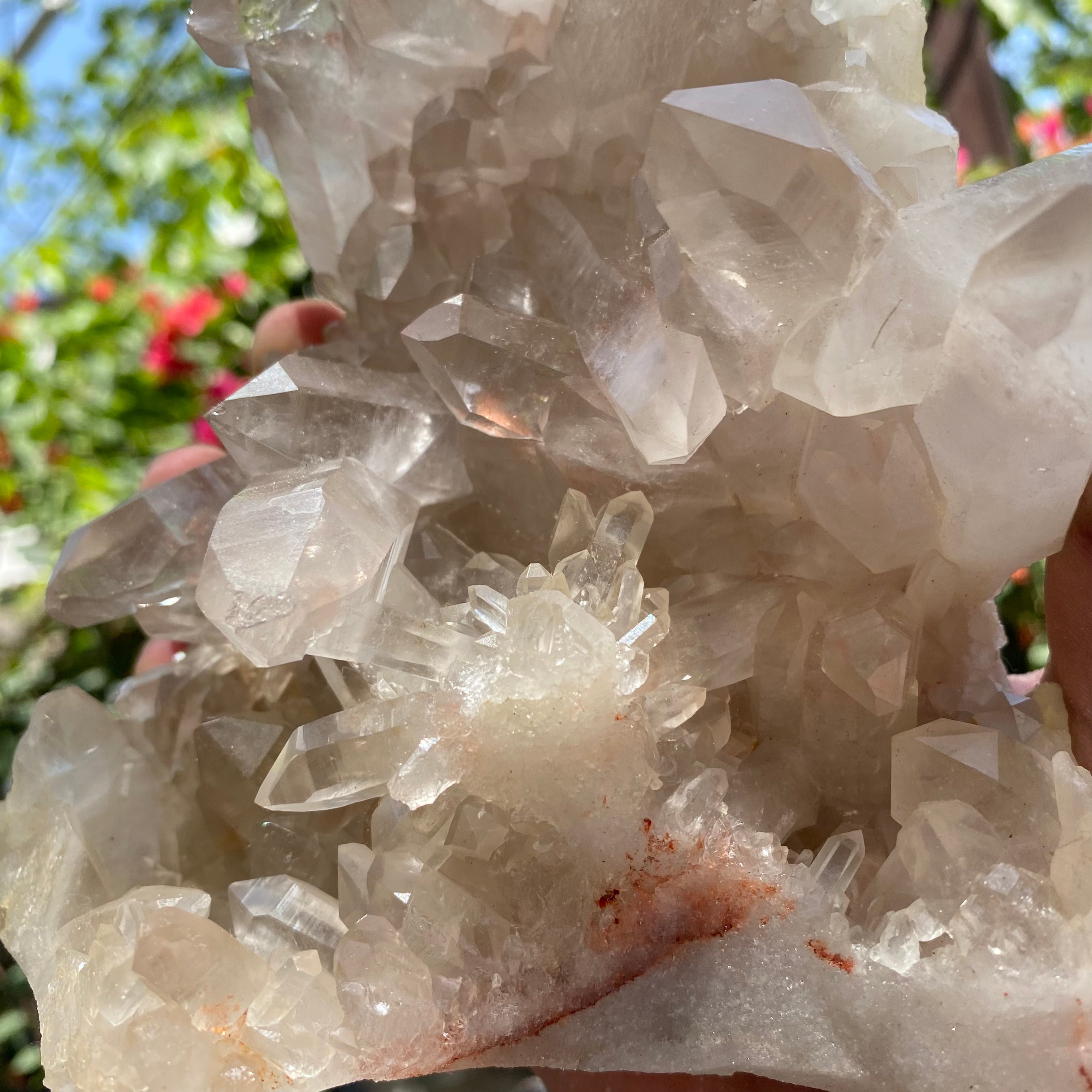 Natural Himalayan White Quartz Crystal Cluster  High Energy Display Specimen