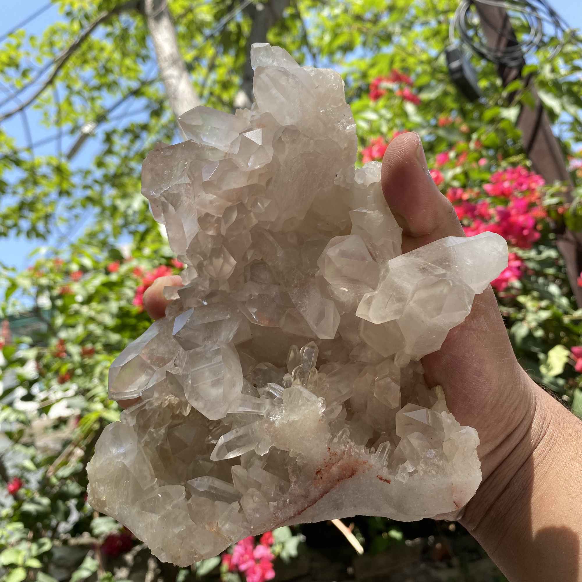Natural Himalayan White Quartz Cluster Raw Mineral Specimen
