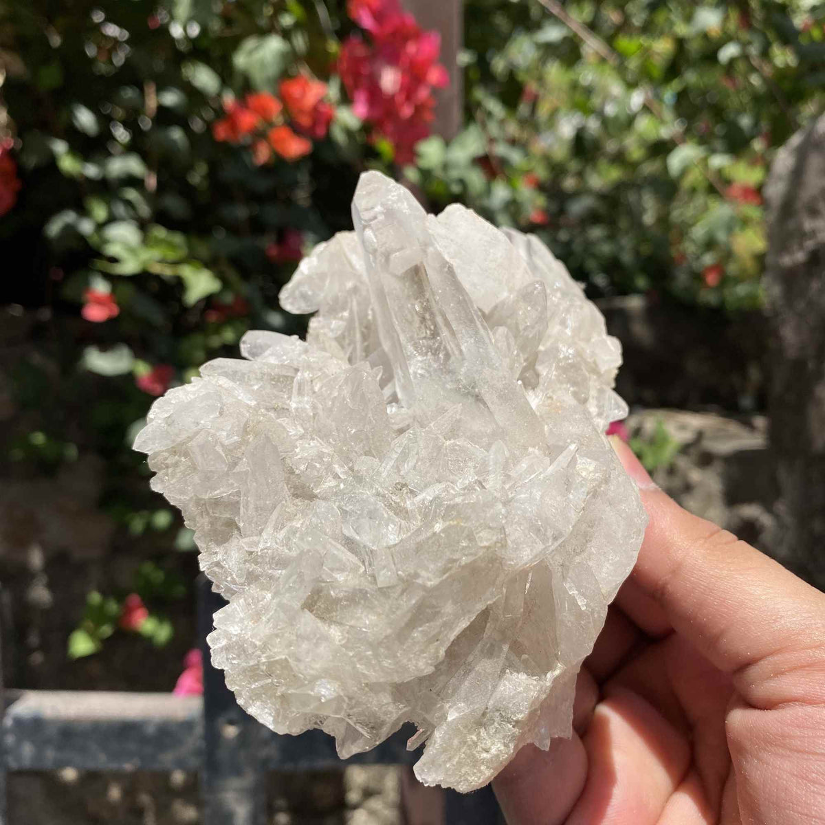 Natural Himalayan White Quartz Cluster Raw Mineral Specimen
