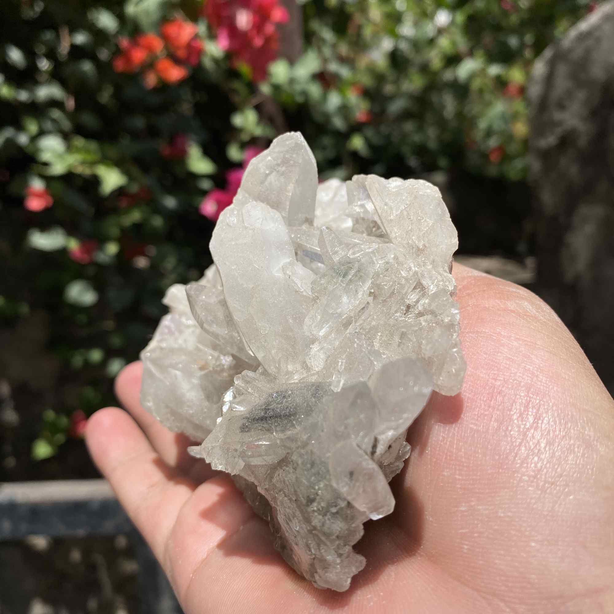 Natural Himalayan White Quartz Cluster Raw Mineral Specimen