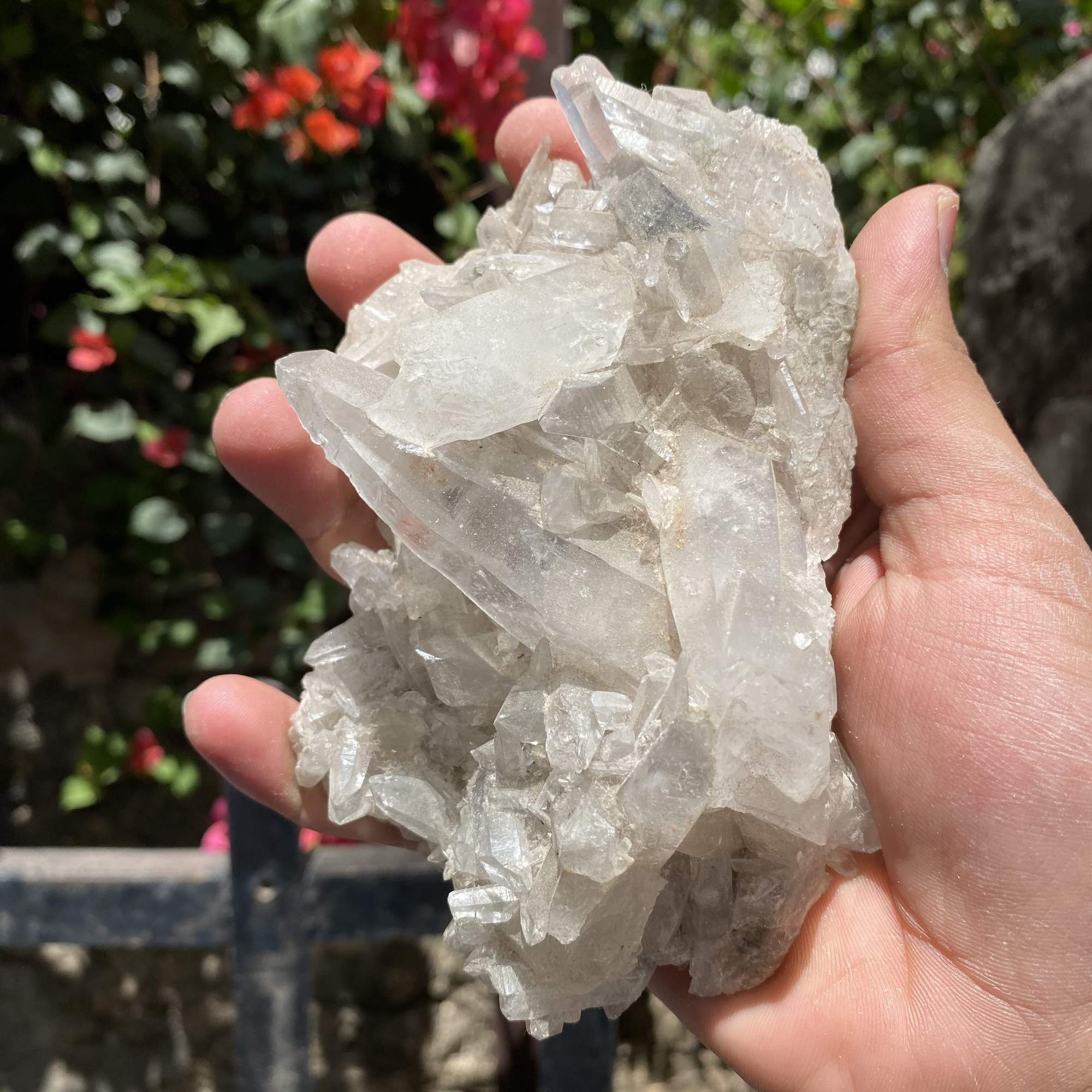 Natural Himalayan White Quartz Cluster Raw Mineral Specimen