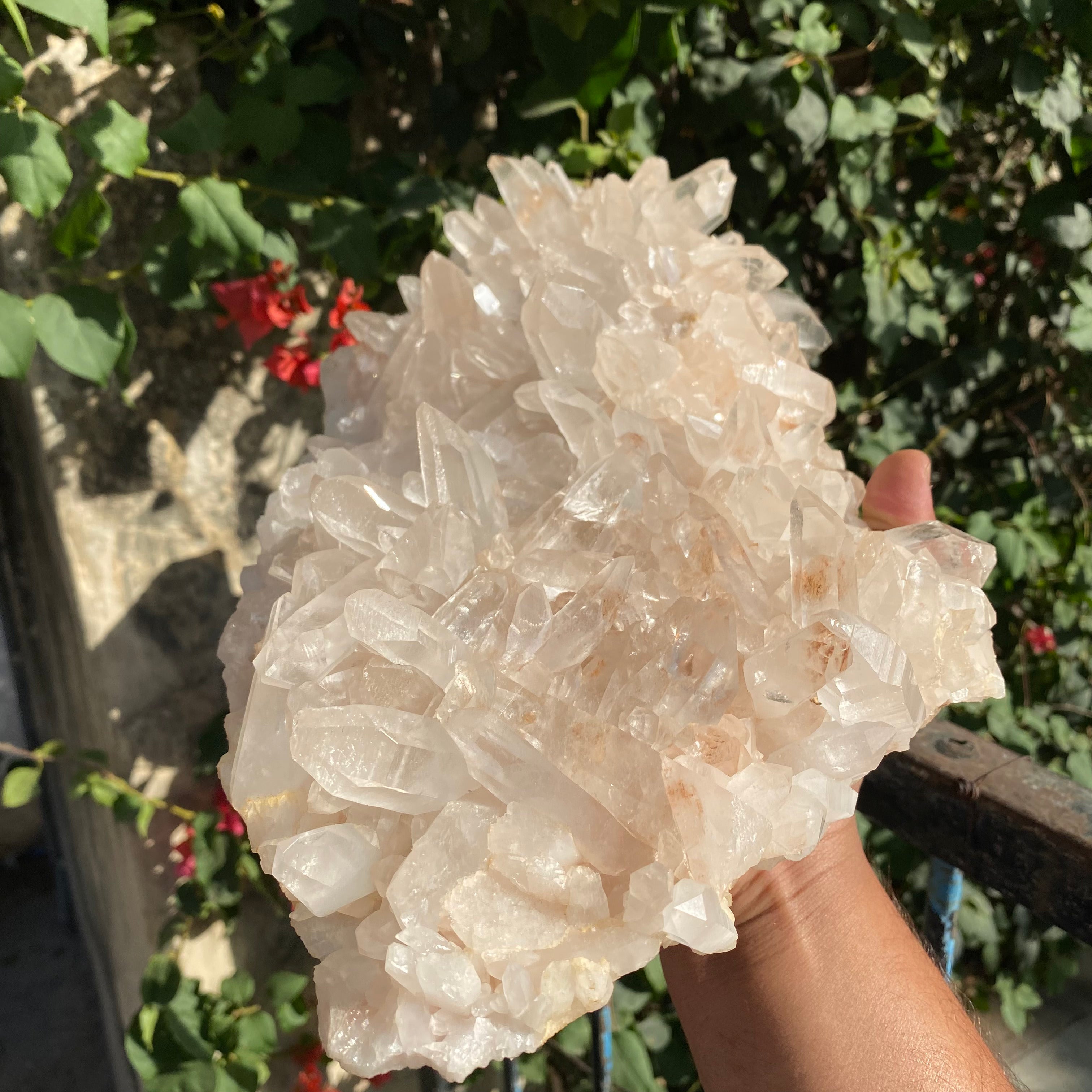 Himalayan Pink Quartz Cluster 4290g - Large Natural Healing Crystal for Energy and Balance