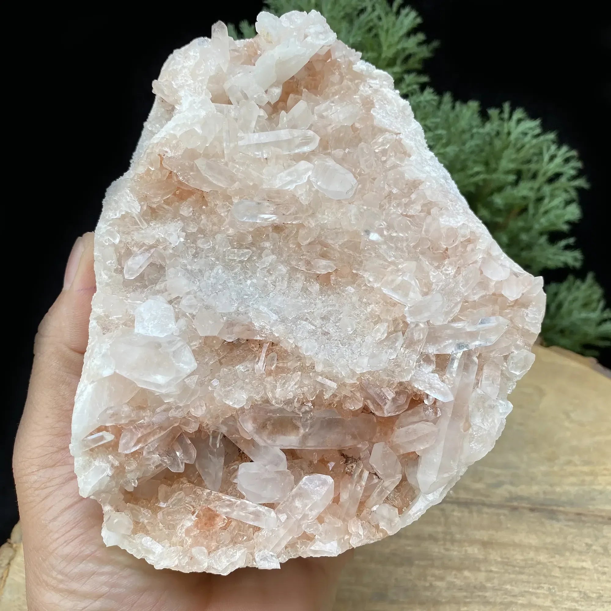 Natural Himalayan Pink Quartz Cluster 905g Himalayan Quartz