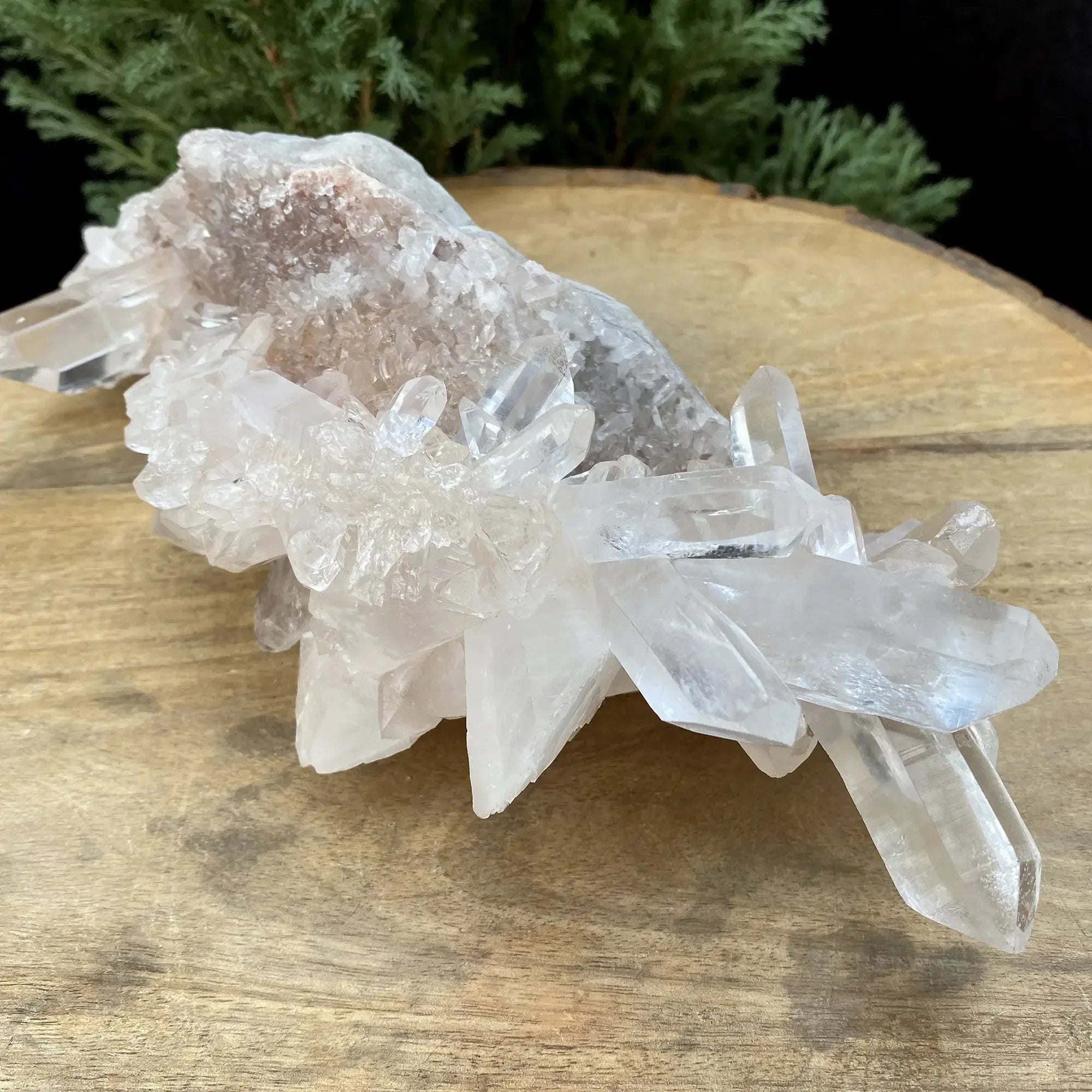Natural Himalayan Pink Quartz Cluster 1260g Himalayan Quartz