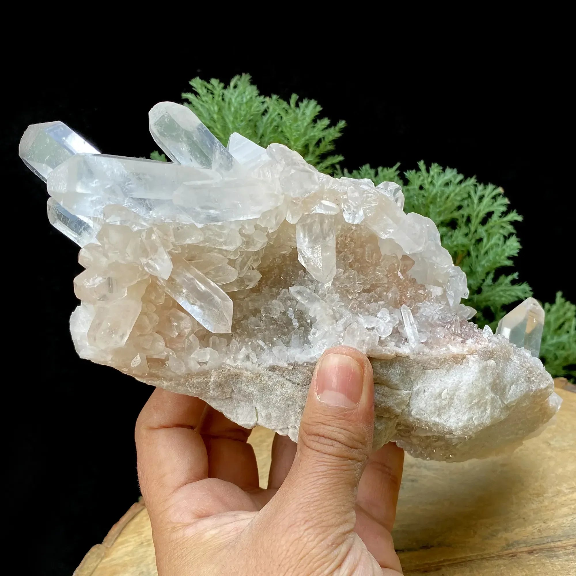 Natural Himalayan Pink Quartz Cluster 1260g Himalayan Quartz