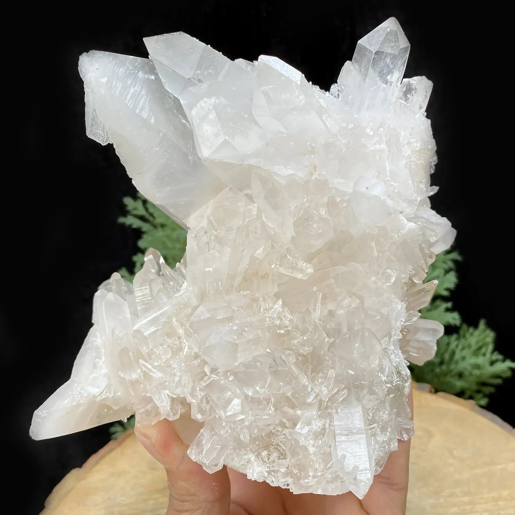 Natural Himalayan White Quartz Cluster 1675g Himalayan Quartz
