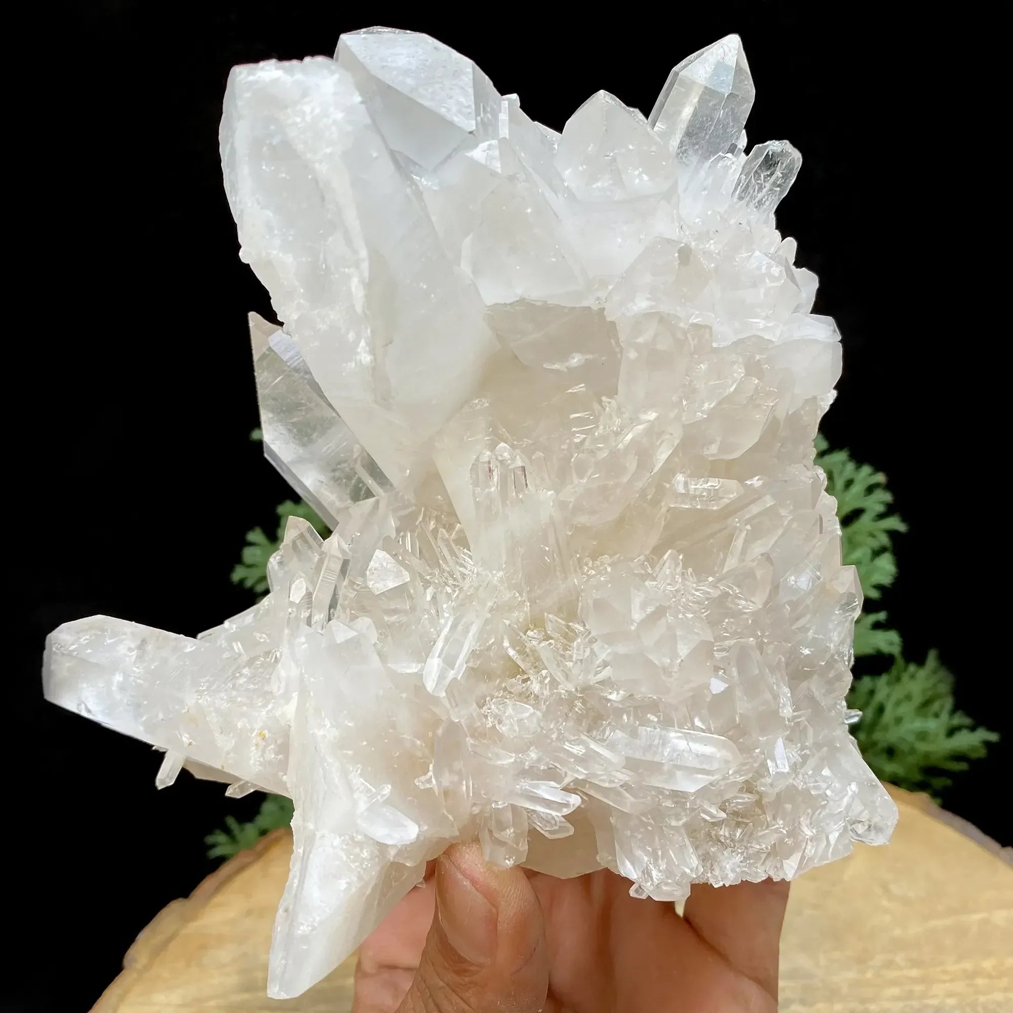 Natural Himalayan White Quartz Cluster 1675g Himalayan Quartz