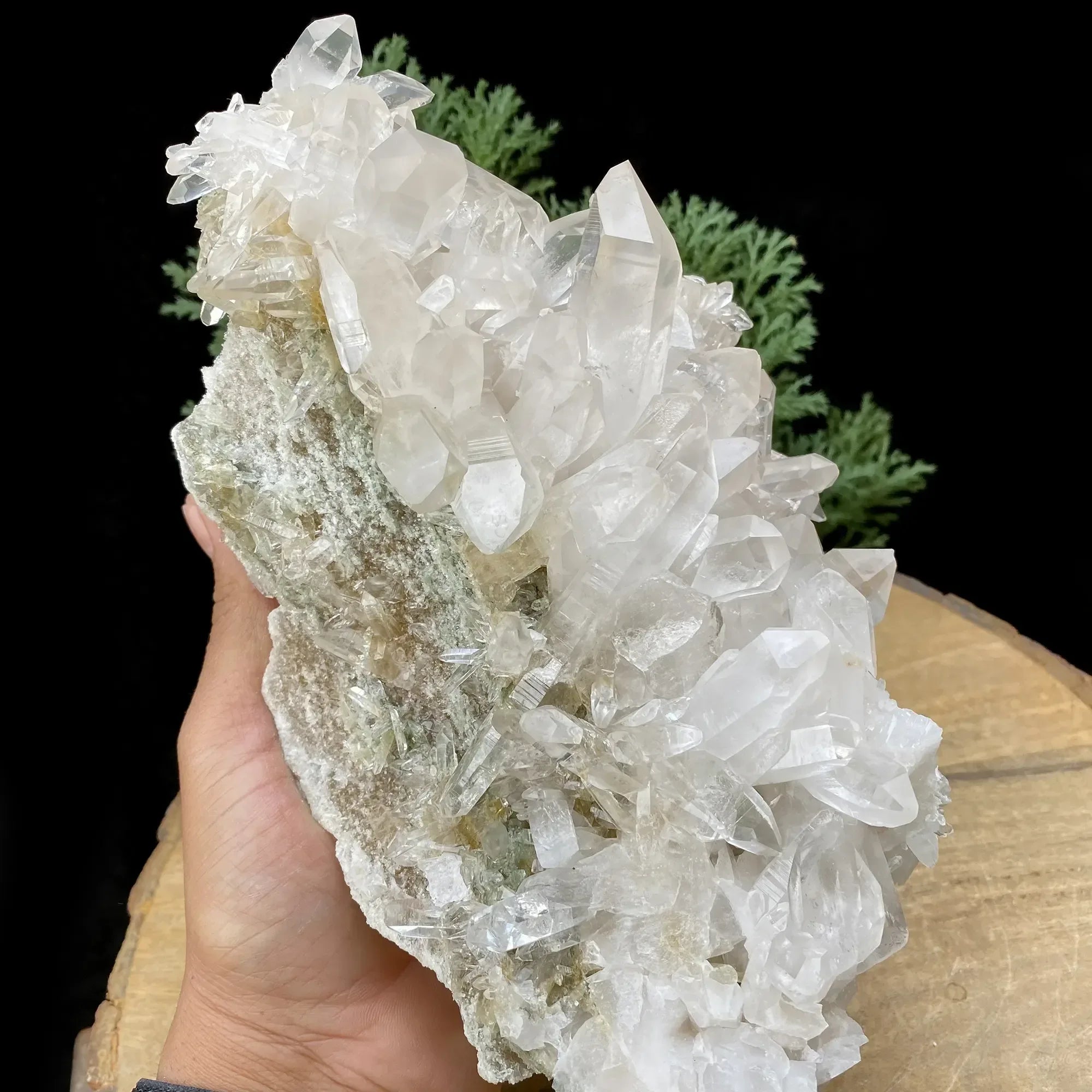 Natural Himalayan White & Pink Quartz Cluster 1695g Himalayan Quartz
