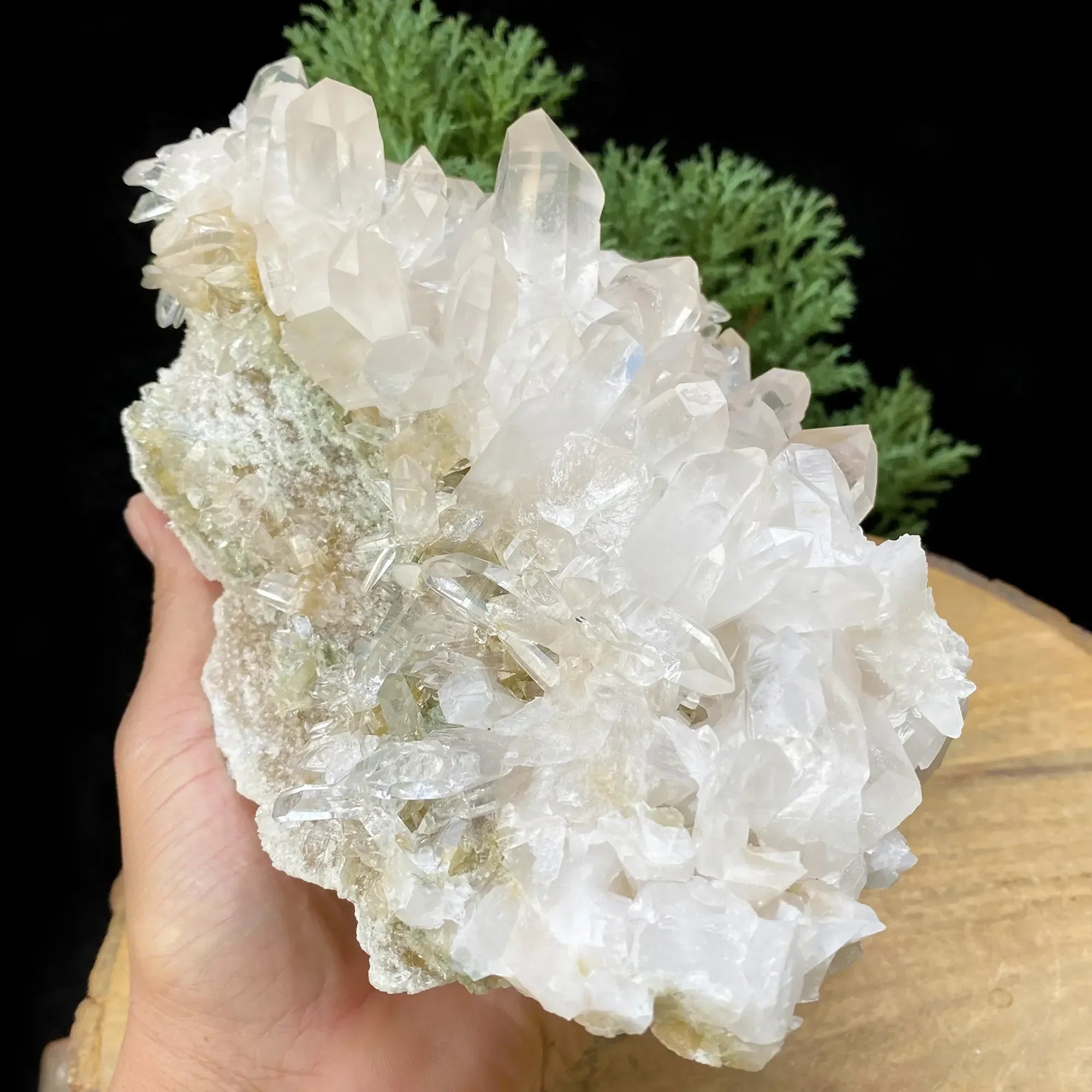 Natural Himalayan White & Pink Quartz Cluster 1695g Himalayan Quartz