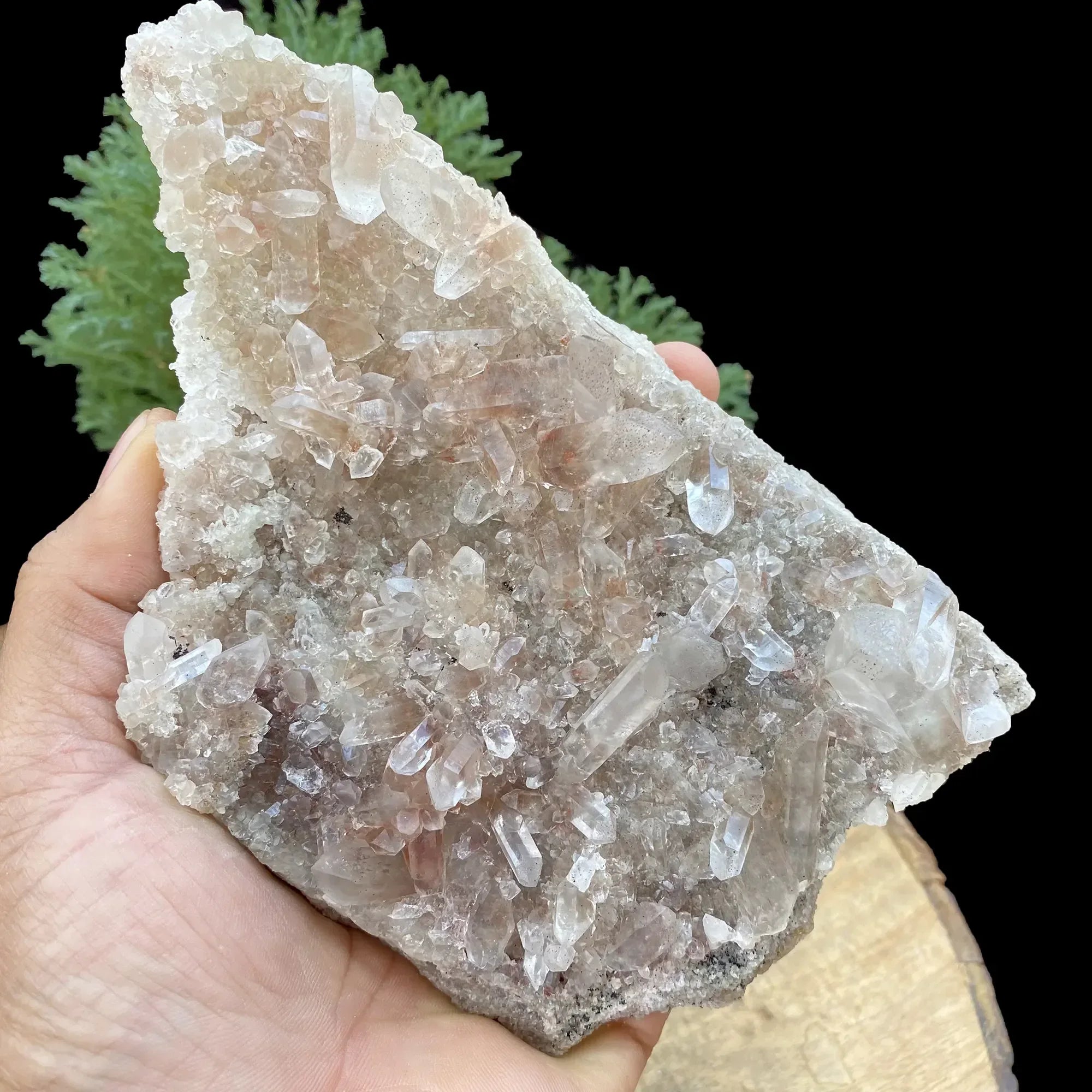 Natural Himalayan Pink Quartz Cluster 695g Himalayan Quartz