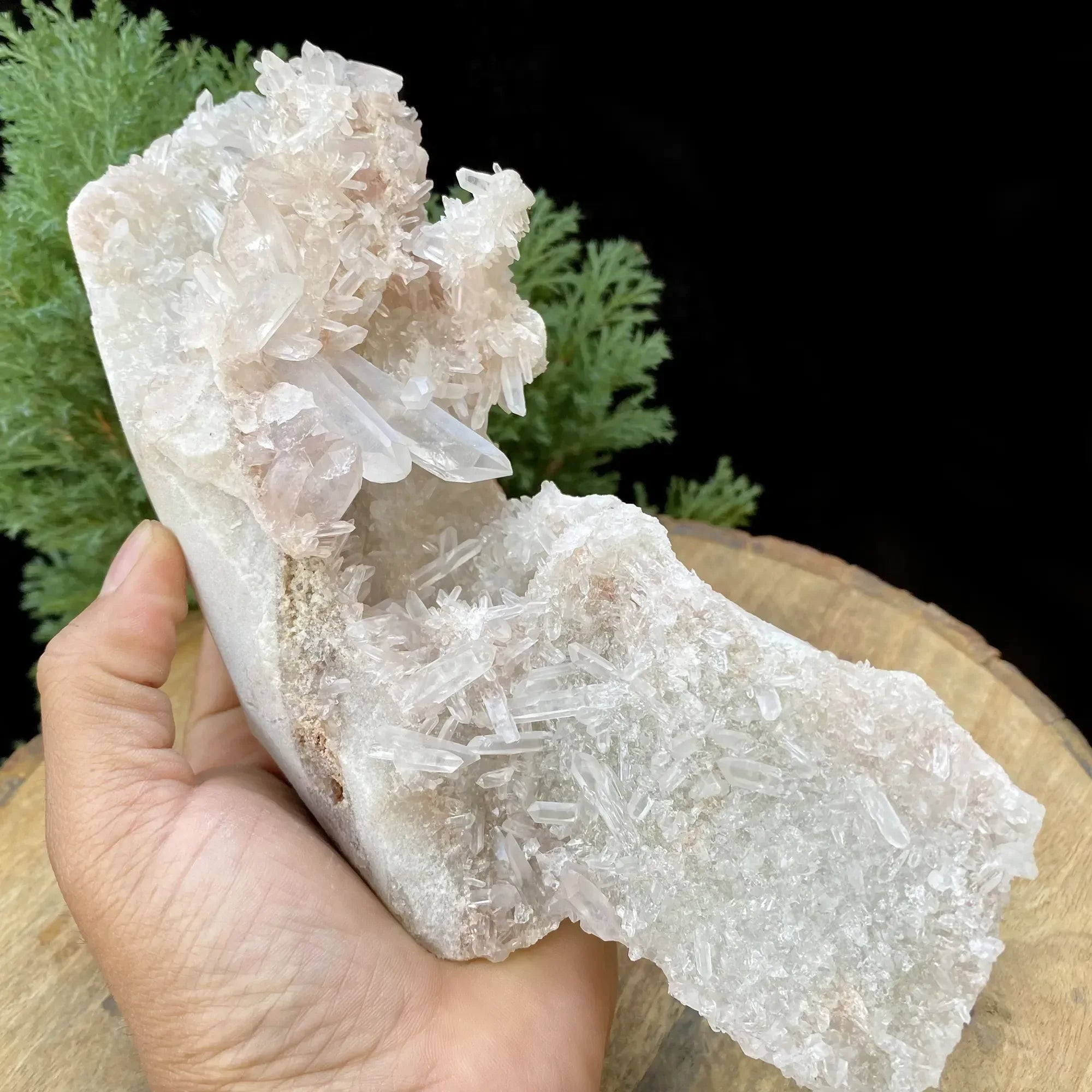Natural Himalayan Pink & White Quartz Cluster 1200g Himalayan Quartz