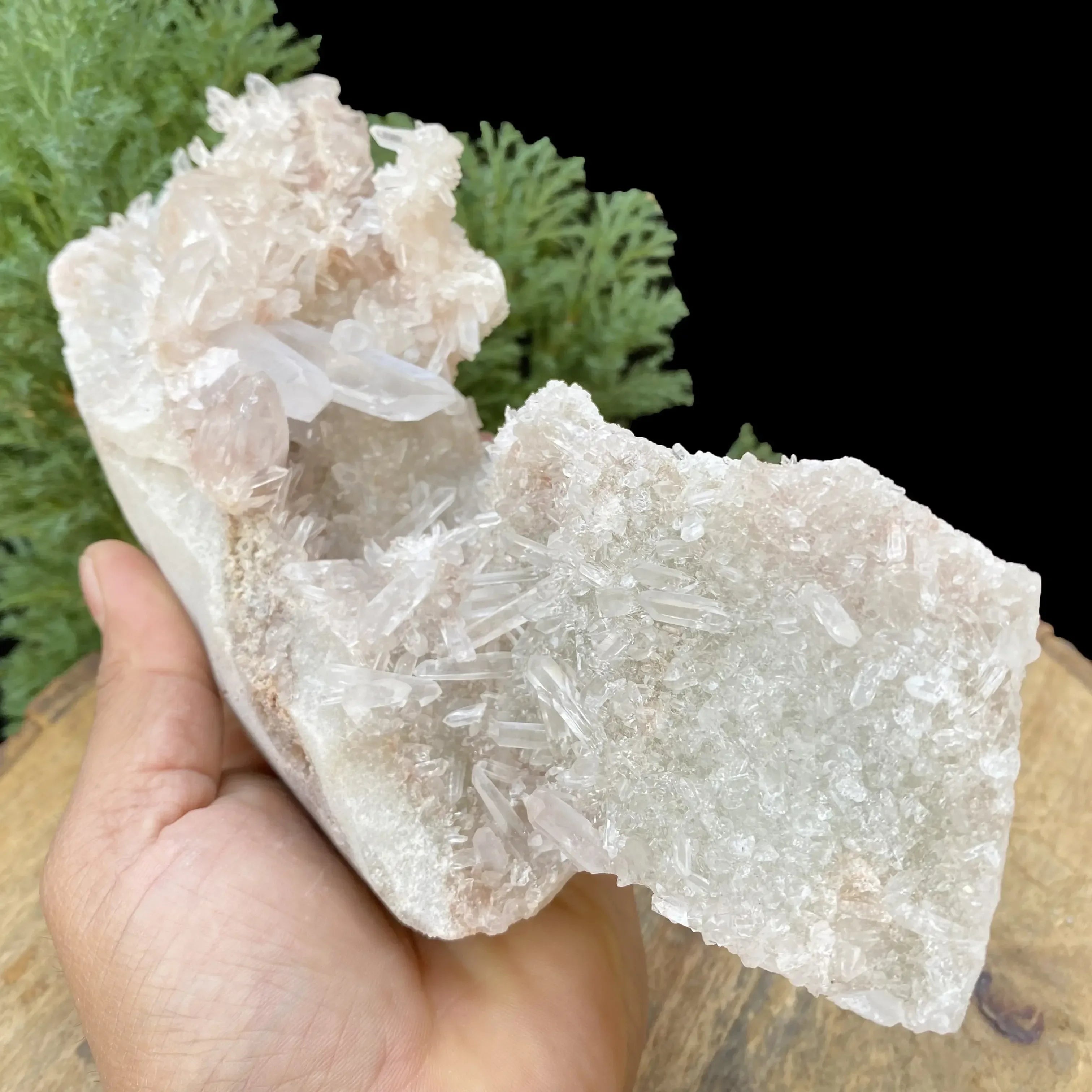 Natural Himalayan Pink & White Quartz Cluster 1200g Himalayan Quartz