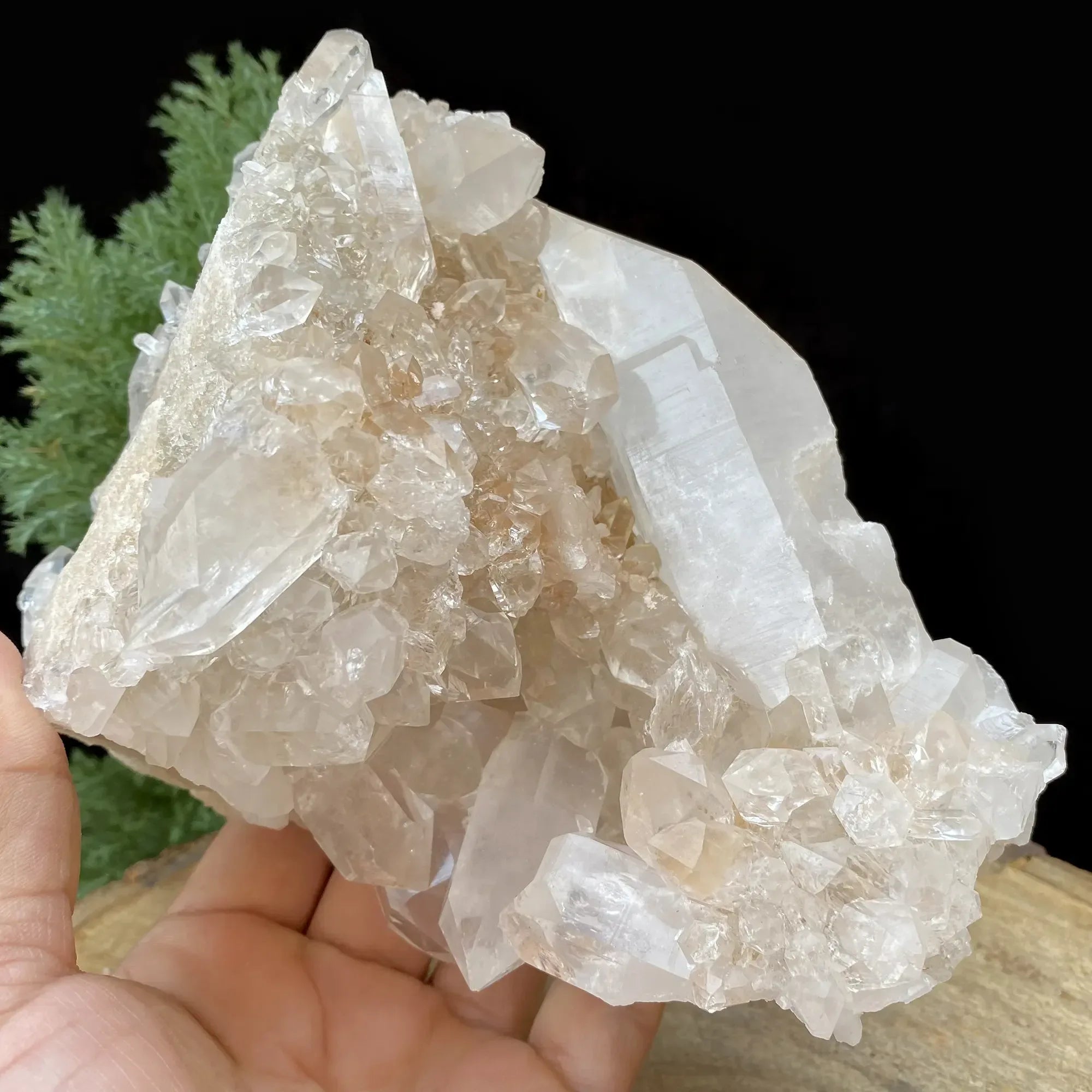 Natural Himalayan Pink & White Quartz Cluster 1905g Himalayan Quartz