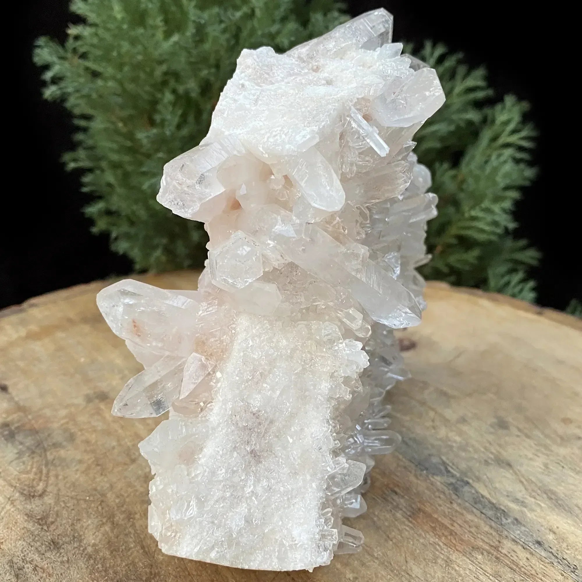 Natural Himalayan White &amp; Pink Quartz Cluster 825g Himalayan Quartz