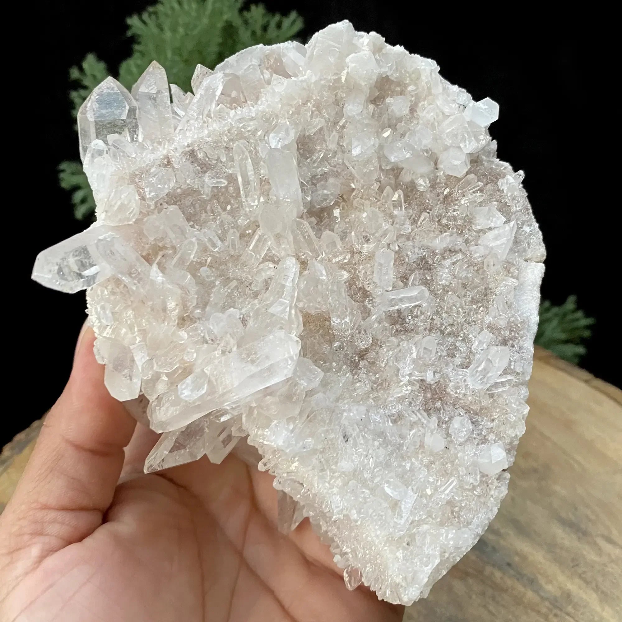 Natural Himalayan White &amp; Pink Quartz Cluster 825g Himalayan Quartz