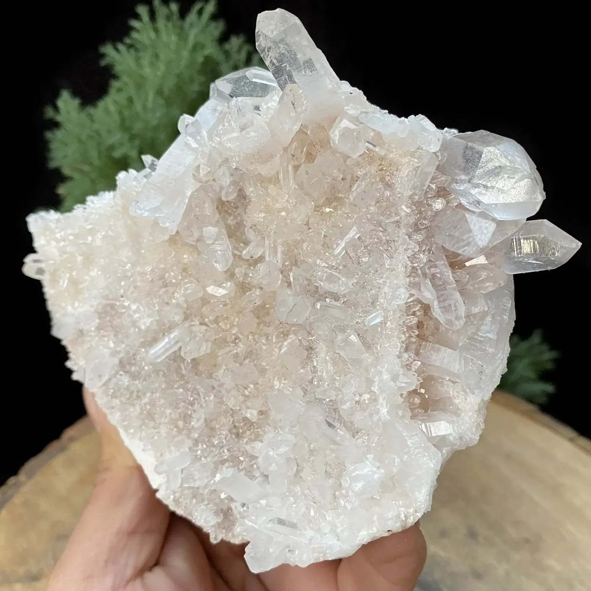 Natural Himalayan White &amp; Pink Quartz Cluster 825g Himalayan Quartz