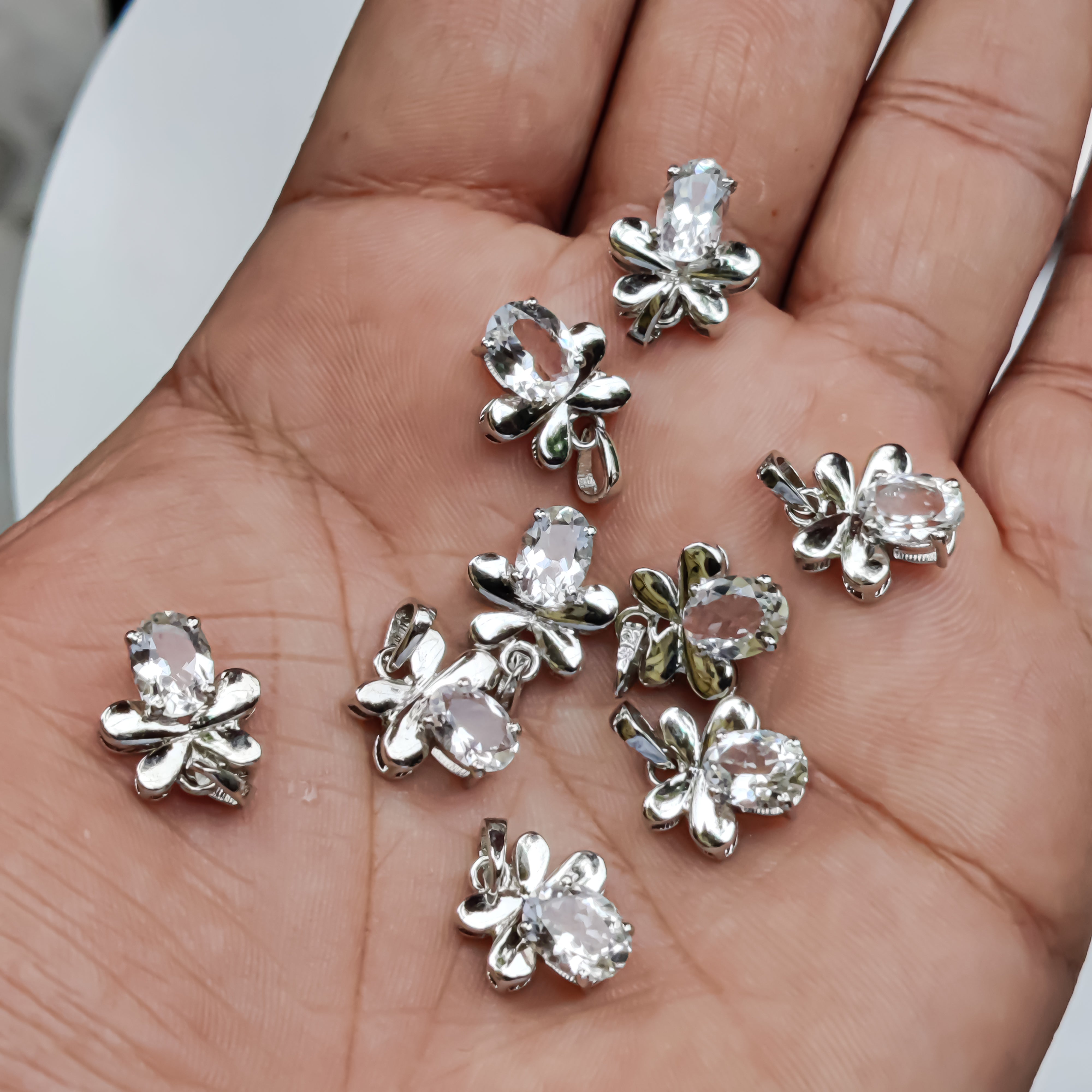 Handmade Petalite Pendant Necklace: 925 Sterling Silver, Dainty Minimalist Jewelry