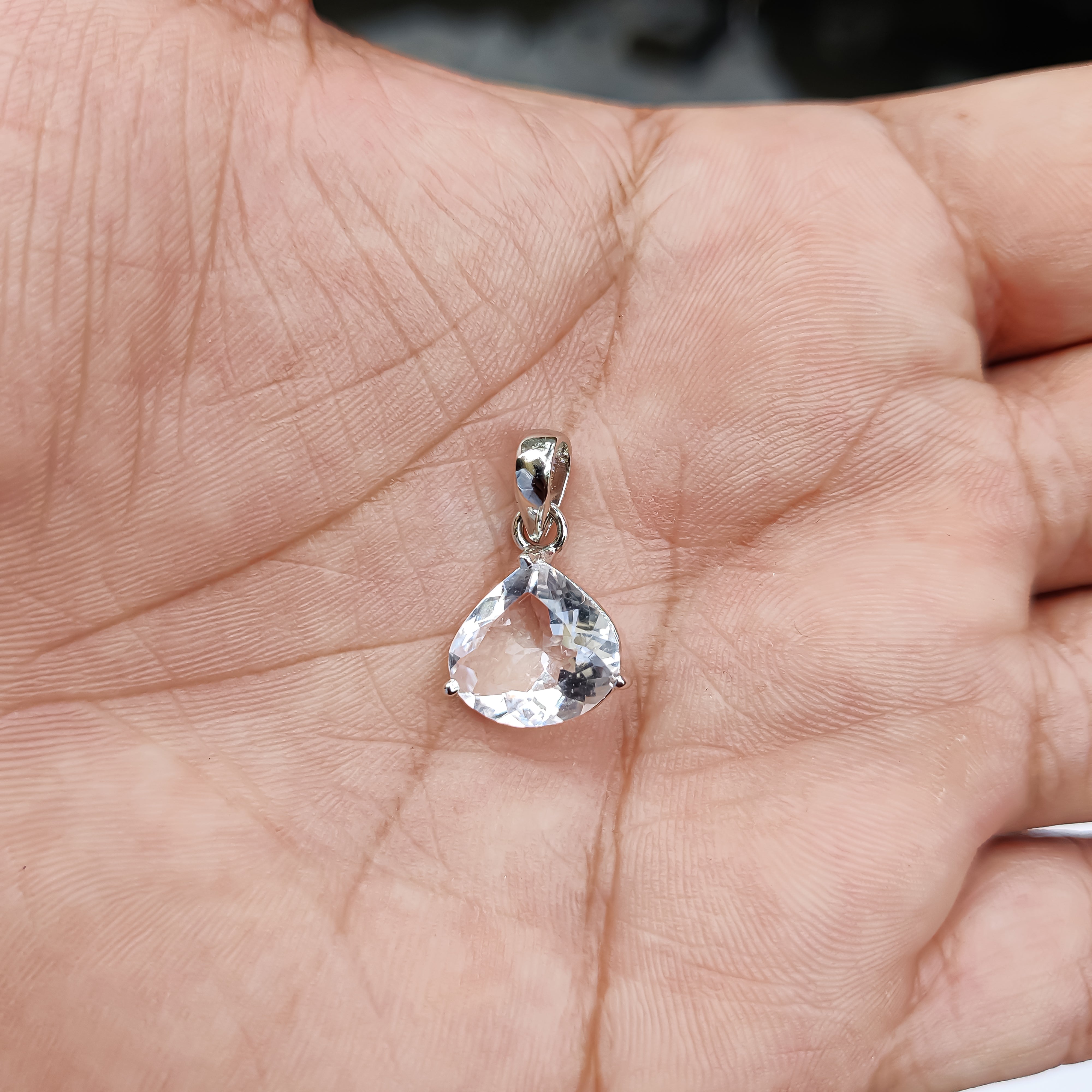 Petalite Heart Shape Pendant Necklace – Sterling Silver Minimalist Jewelry