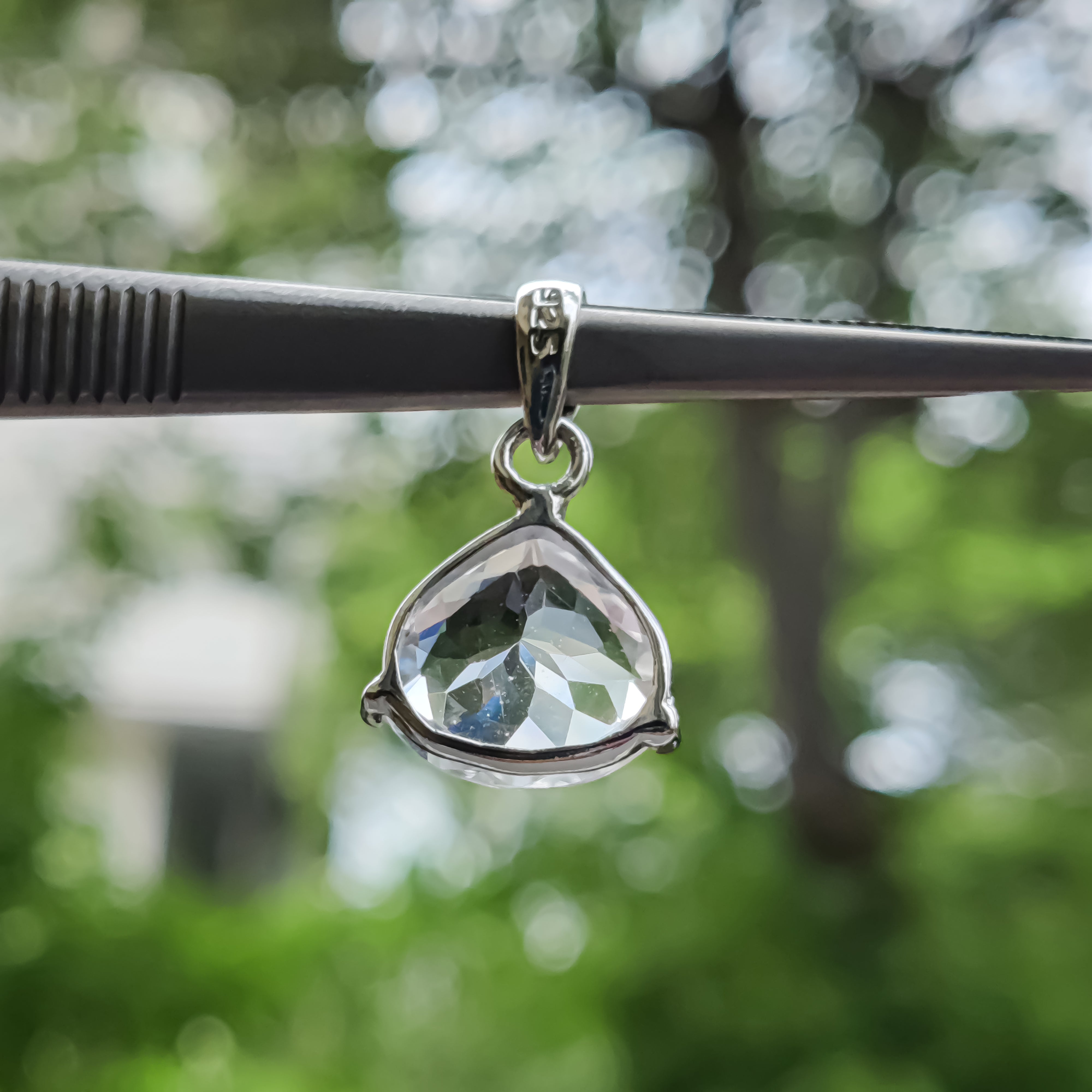 Petalite Heart Shape Pendant Necklace – Sterling Silver Minimalist Jewelry