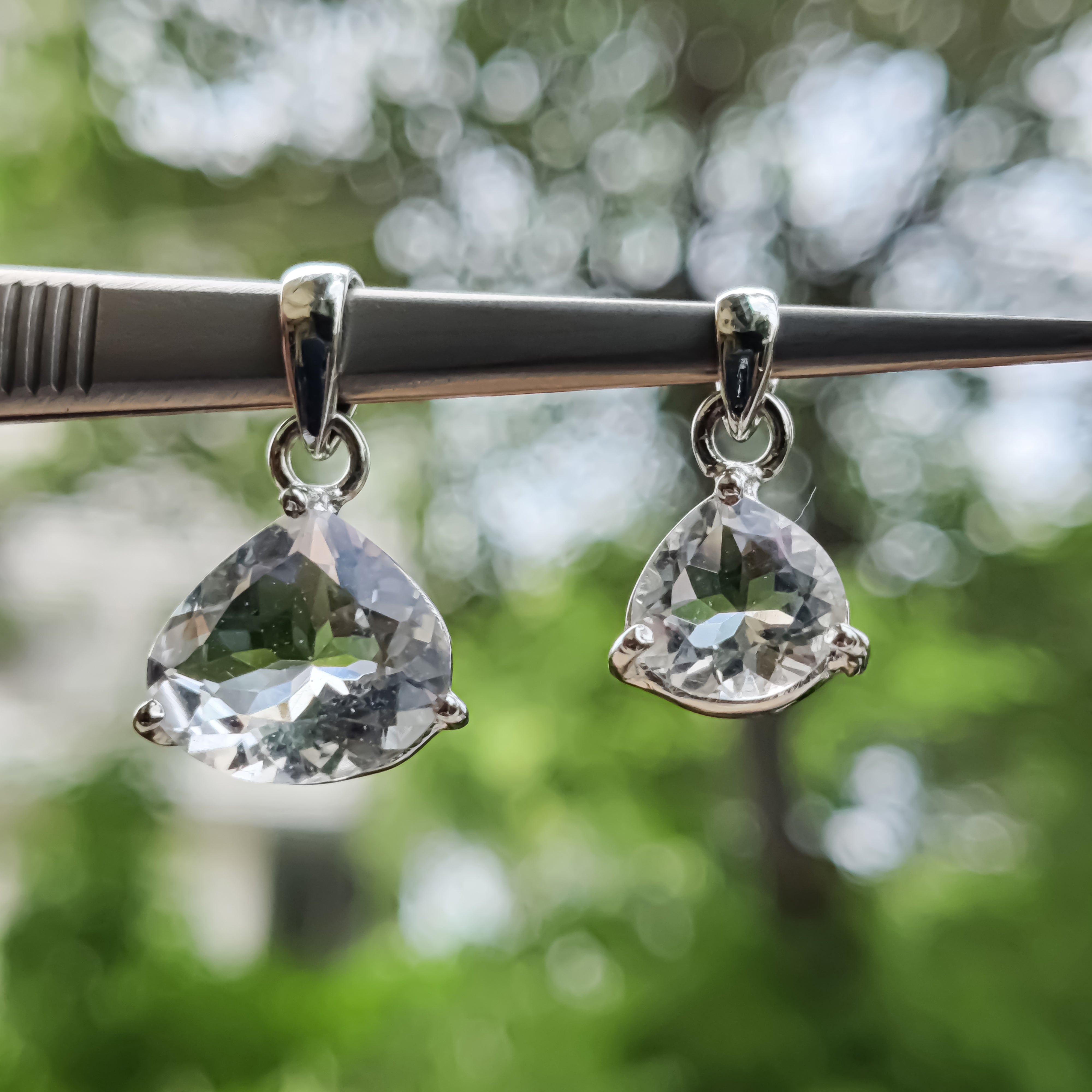 Petalite Heart Shape Pendant Necklace – Sterling Silver Minimalist Jewelry