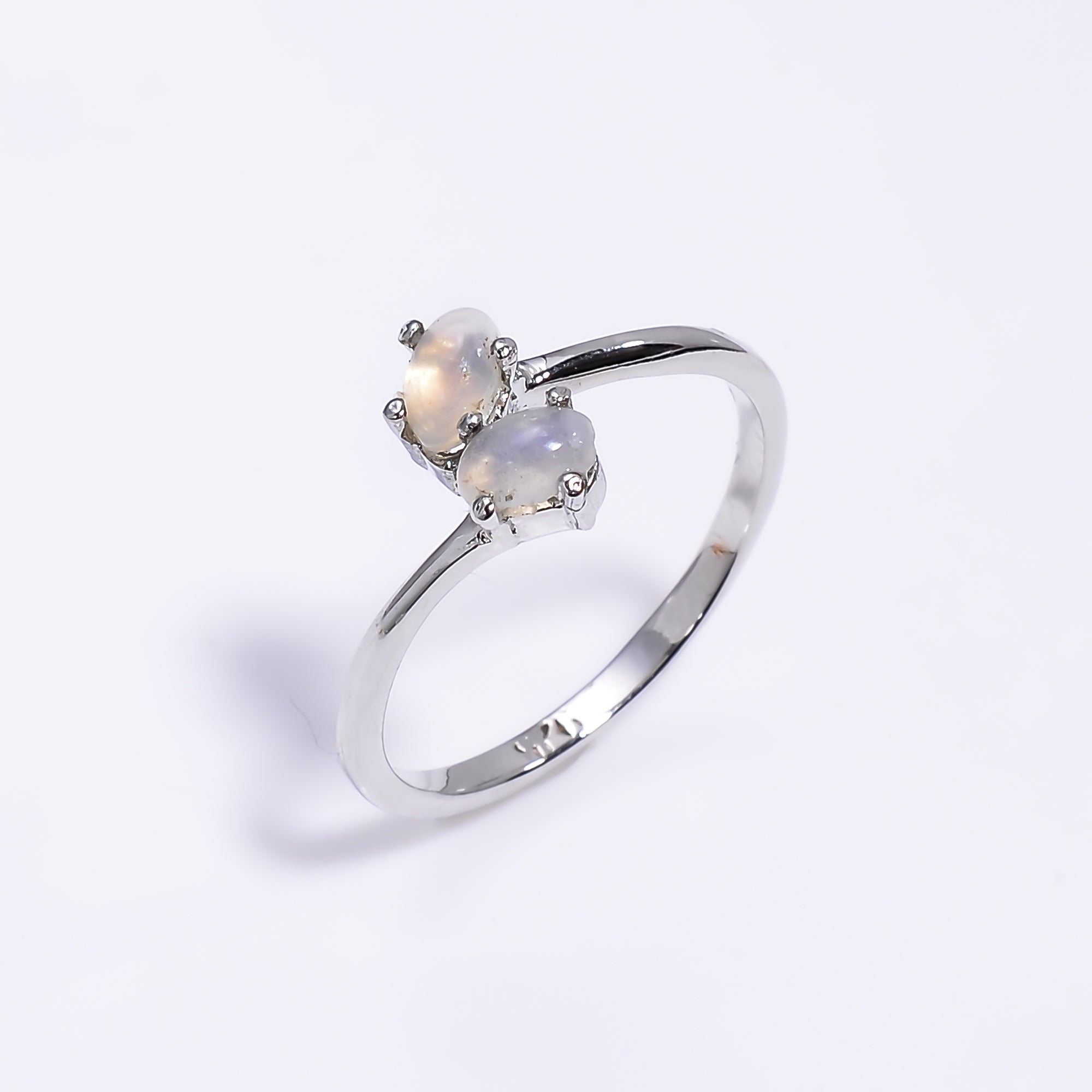 Natural Ethiopian Opal oval ring with 3x5mm opal set in sterling silver, minimalist design, perfect as a promise or gift for women.