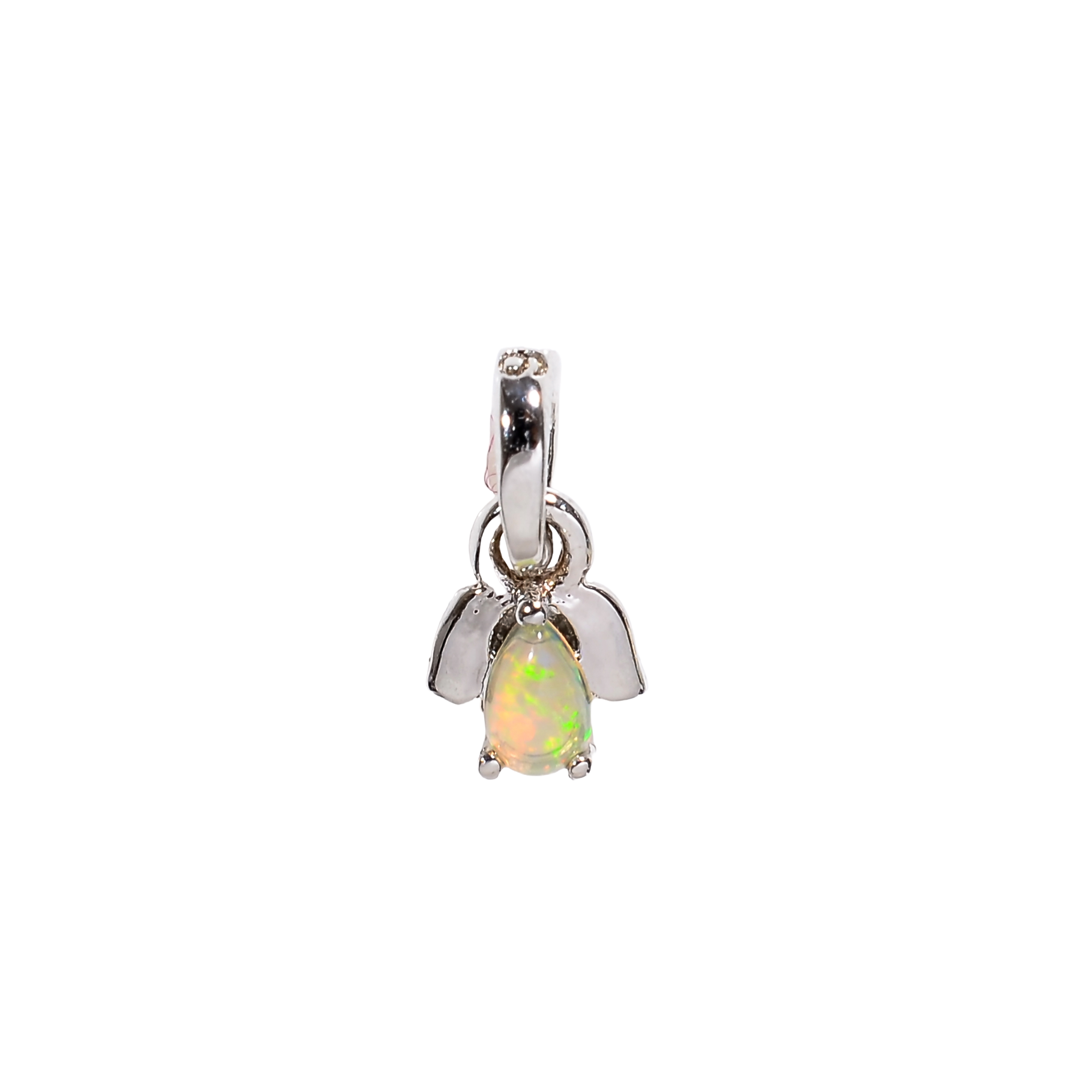 Natural Opal Drop Pendant 3x5mm Pear Cabochon Gemstone Necklace 925 Sterling Silver Handmade Fine Jewelry