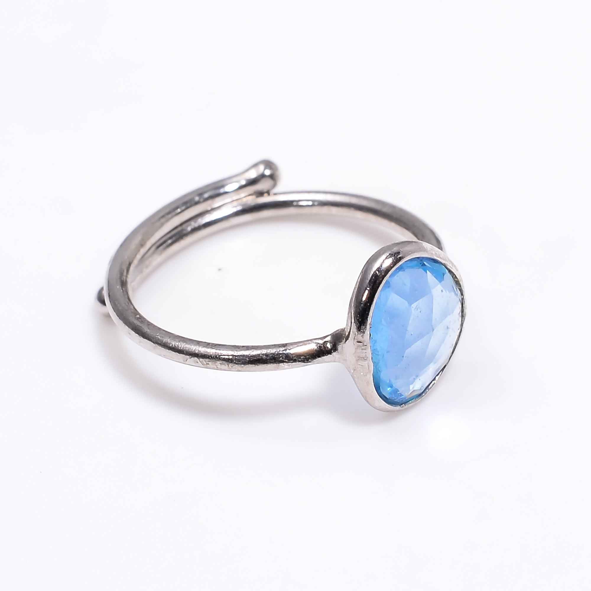 Aquamarine Ring 925 Sterling Silver Natural Aquamarine Ring Handmade March Birthstone Jewelry Gift
