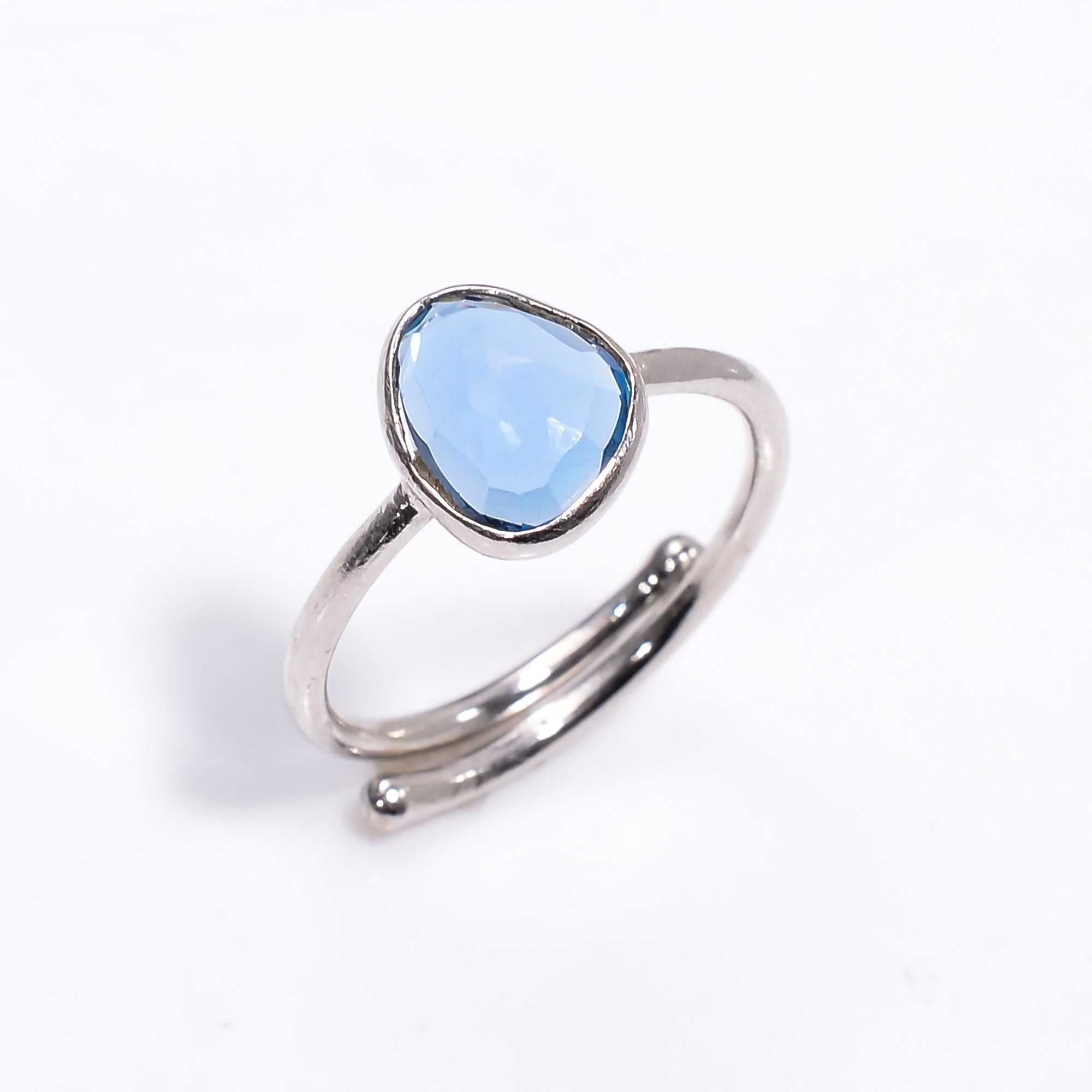 London Blue Topaz Ring 925 Sterling Silver Natural Blue Topaz Ring Handmade December Birthstone Jewelry