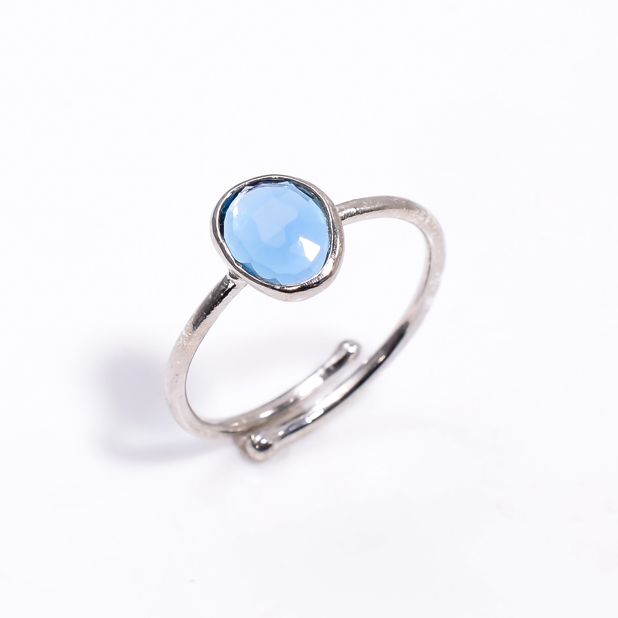 London Blue Topaz Ring 925 Sterling Silver Natural Blue Topaz Ring Handmade December Birthstone Jewelry