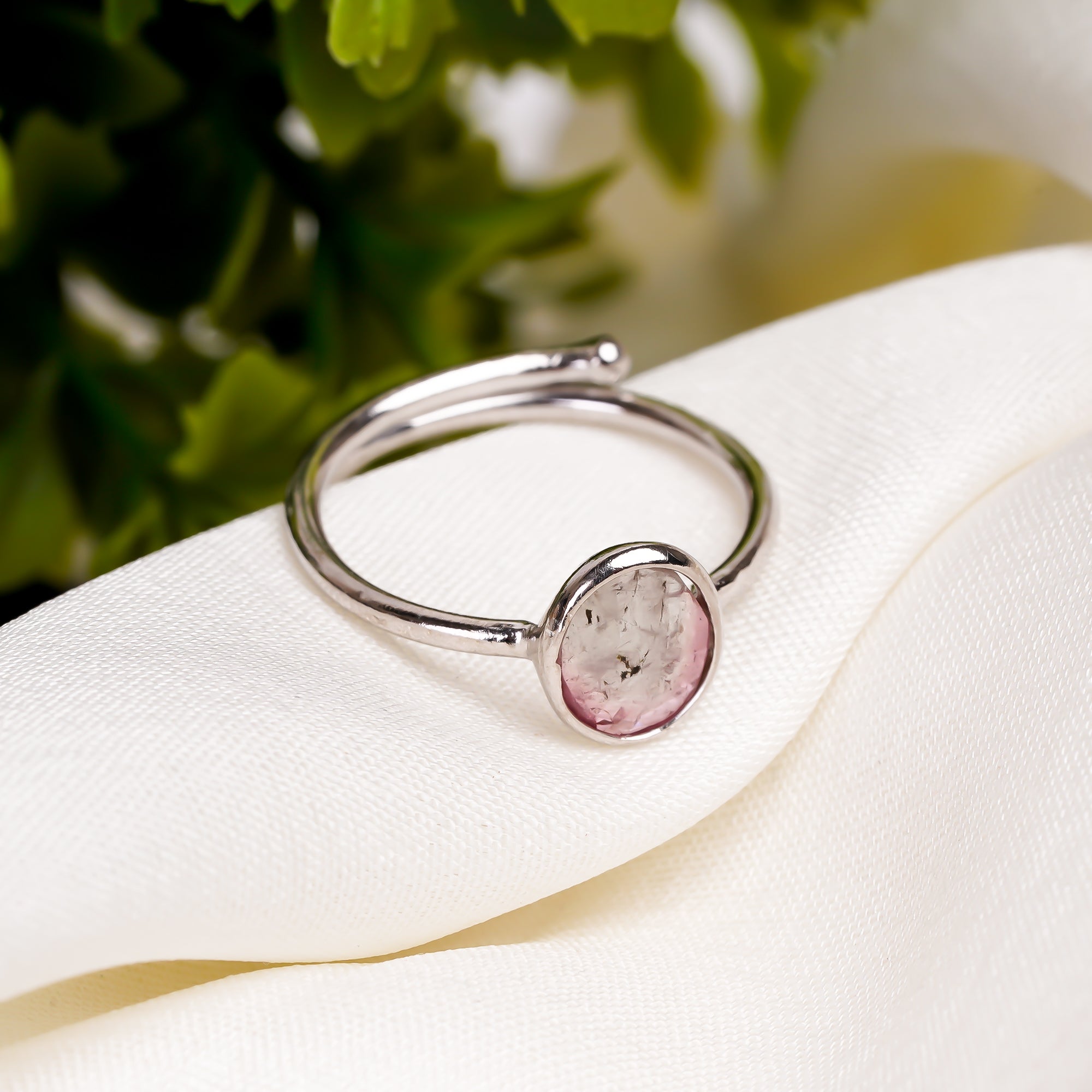 Bi Color Tourmaline Ring 925 Sterling Silver Natural Tourmaline Ring Handmade Green Gemstone Jewelry Gift