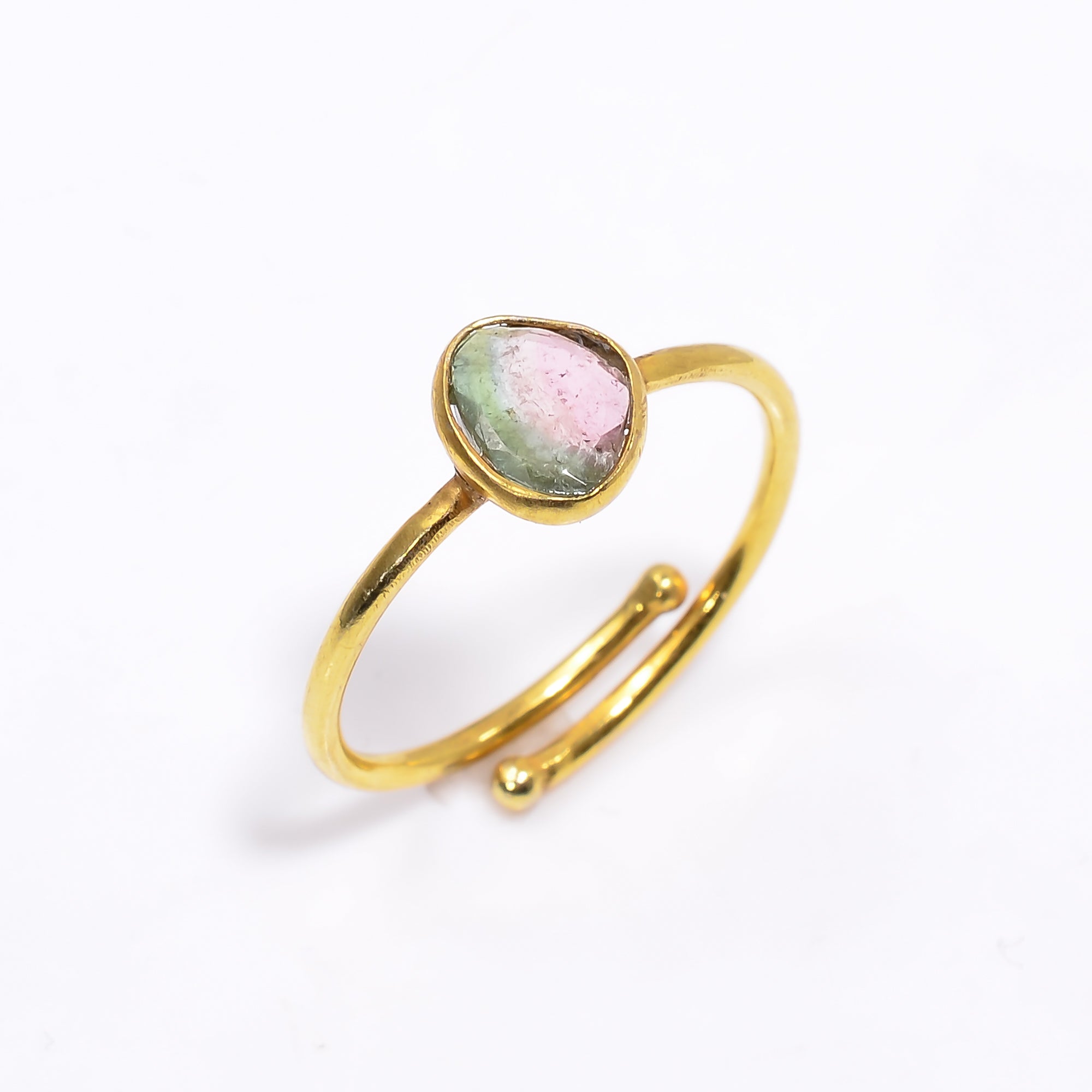 Bi Color Tourmaline Ring 925 Sterling Silver Natural Tourmaline Ring Handmade Green Gemstone Jewelry Gift