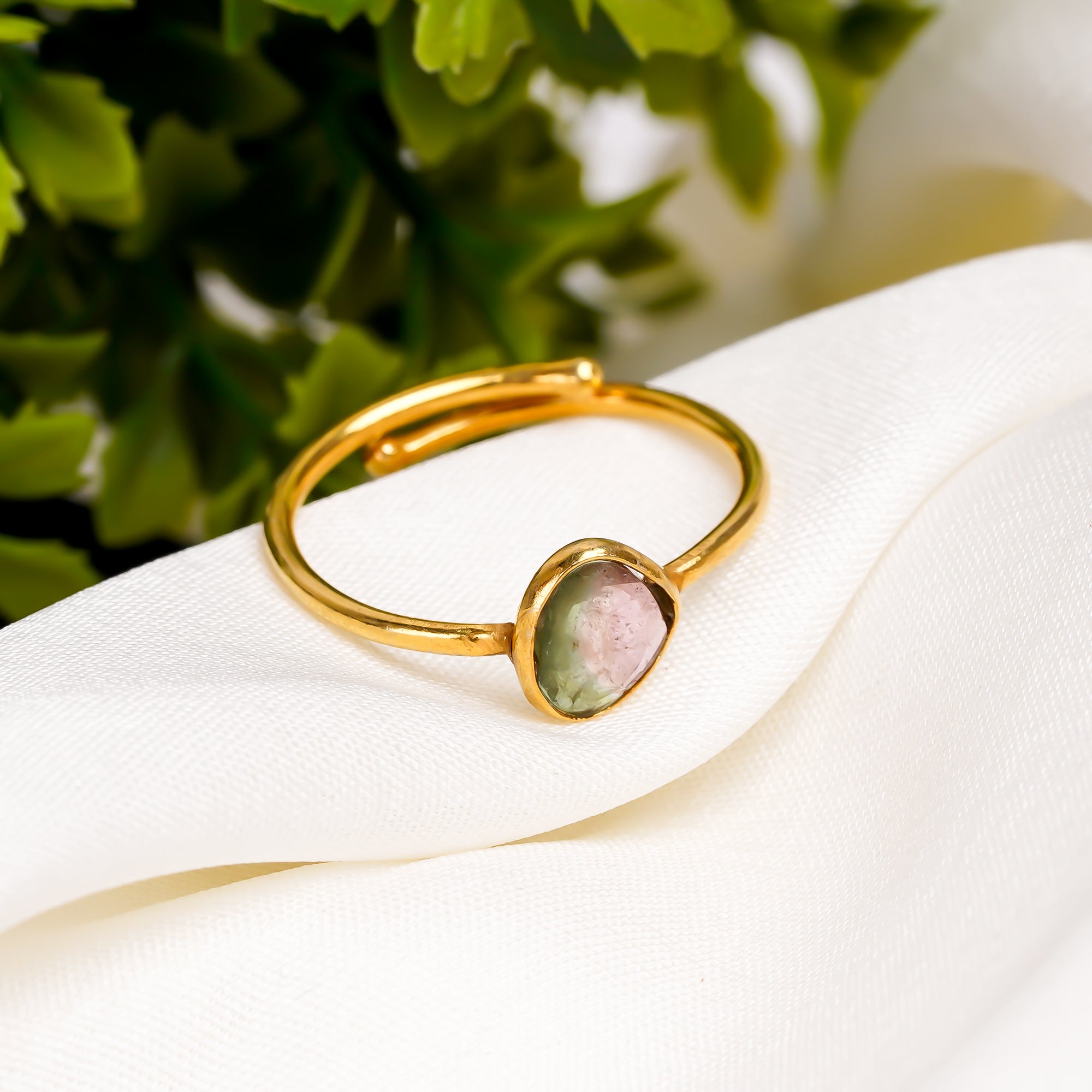 Bi Color Tourmaline Ring 925 Sterling Silver Natural Tourmaline Ring Handmade Green Gemstone Jewelry Gift