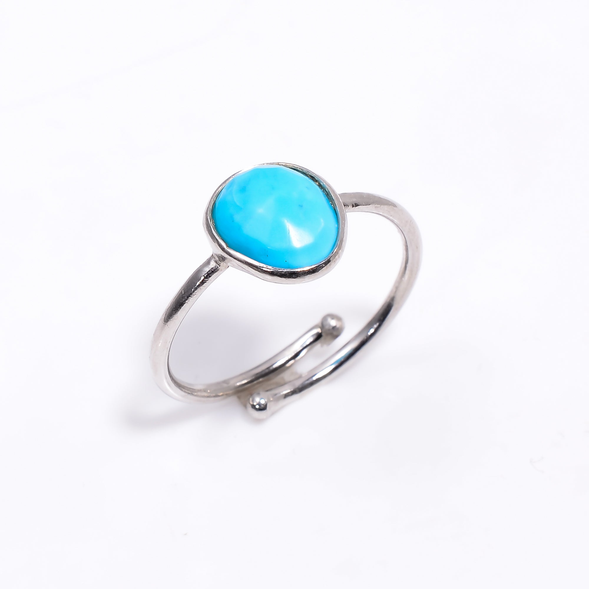 Turquoise Ring 925 Sterling Silver Natural Turquoise Ring Handmade December Birthstone Jewelry Gift for Her