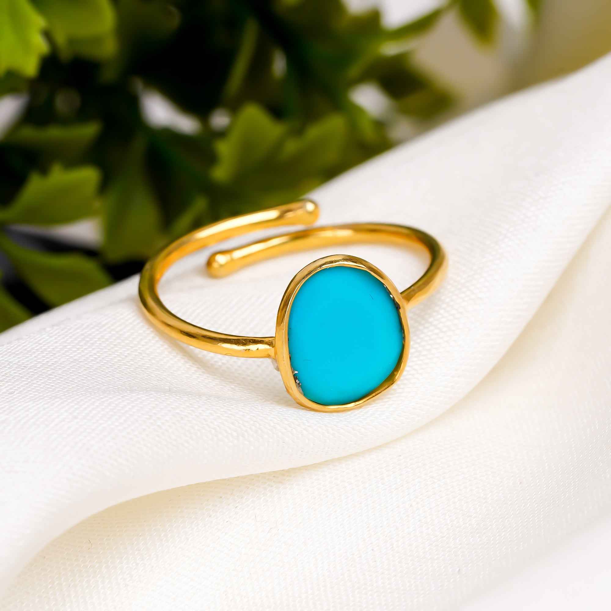 Turquoise Ring 925 Sterling Silver Natural Turquoise Ring Handmade December Birthstone Jewelry Gift for Her