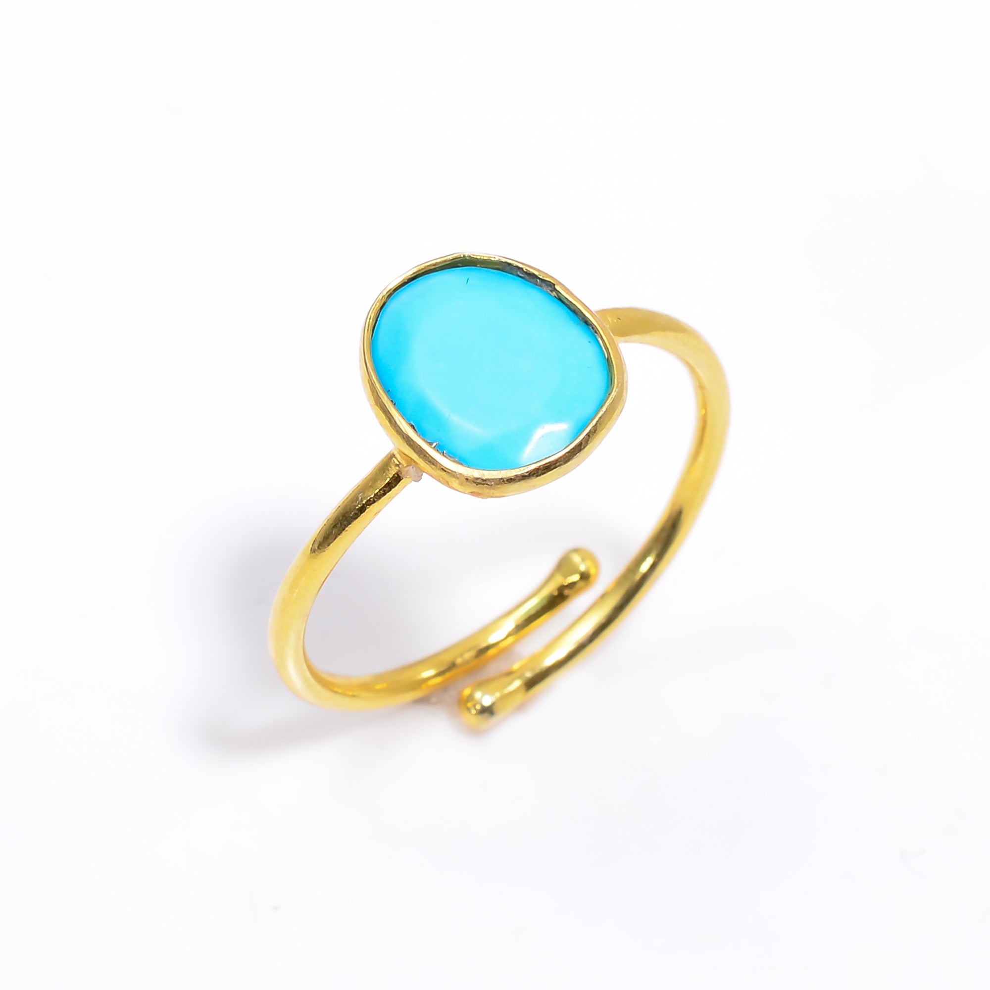 Turquoise Ring 925 Sterling Silver Natural Turquoise Ring Handmade December Birthstone Jewelry Gift for Her