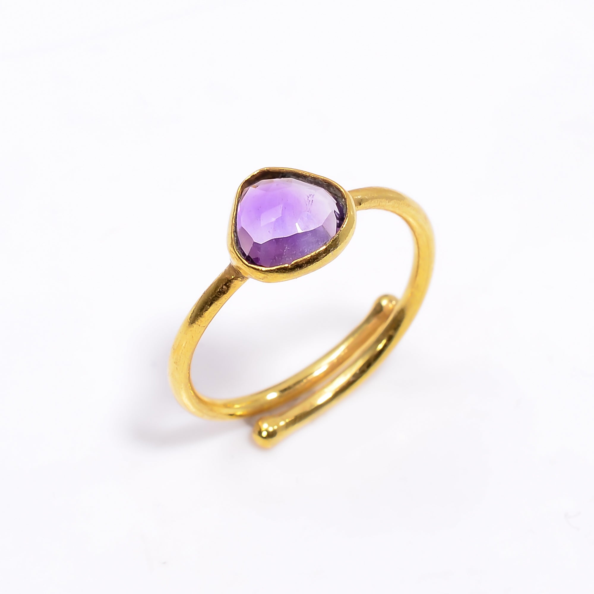 Amethyst Ring 925 Sterling Silver Purple Gemstone Ring Handmade February Birthstone Jewelry Gift for Her