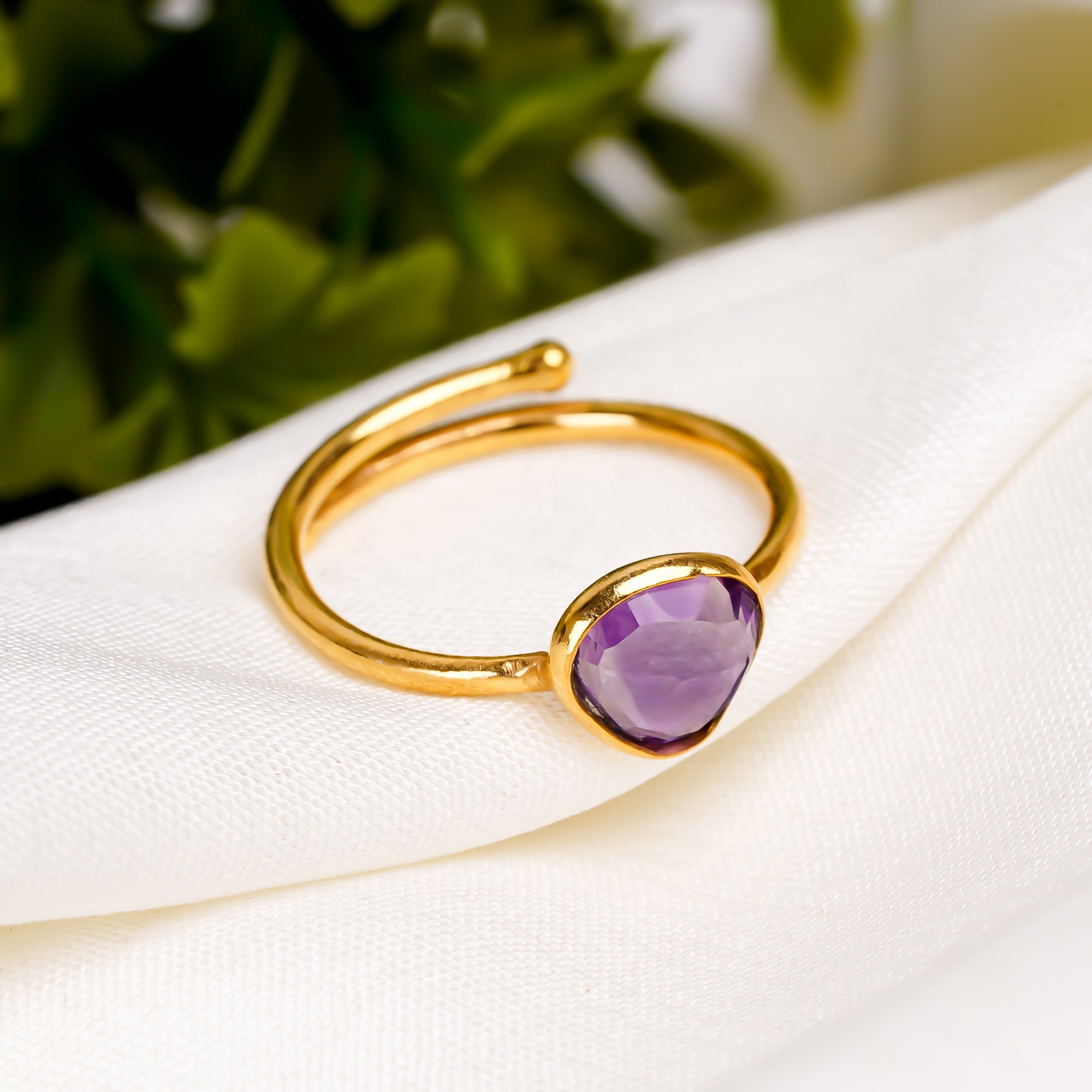 Amethyst Ring 925 Sterling Silver Purple Gemstone Ring Handmade February Birthstone Jewelry Gift for Her