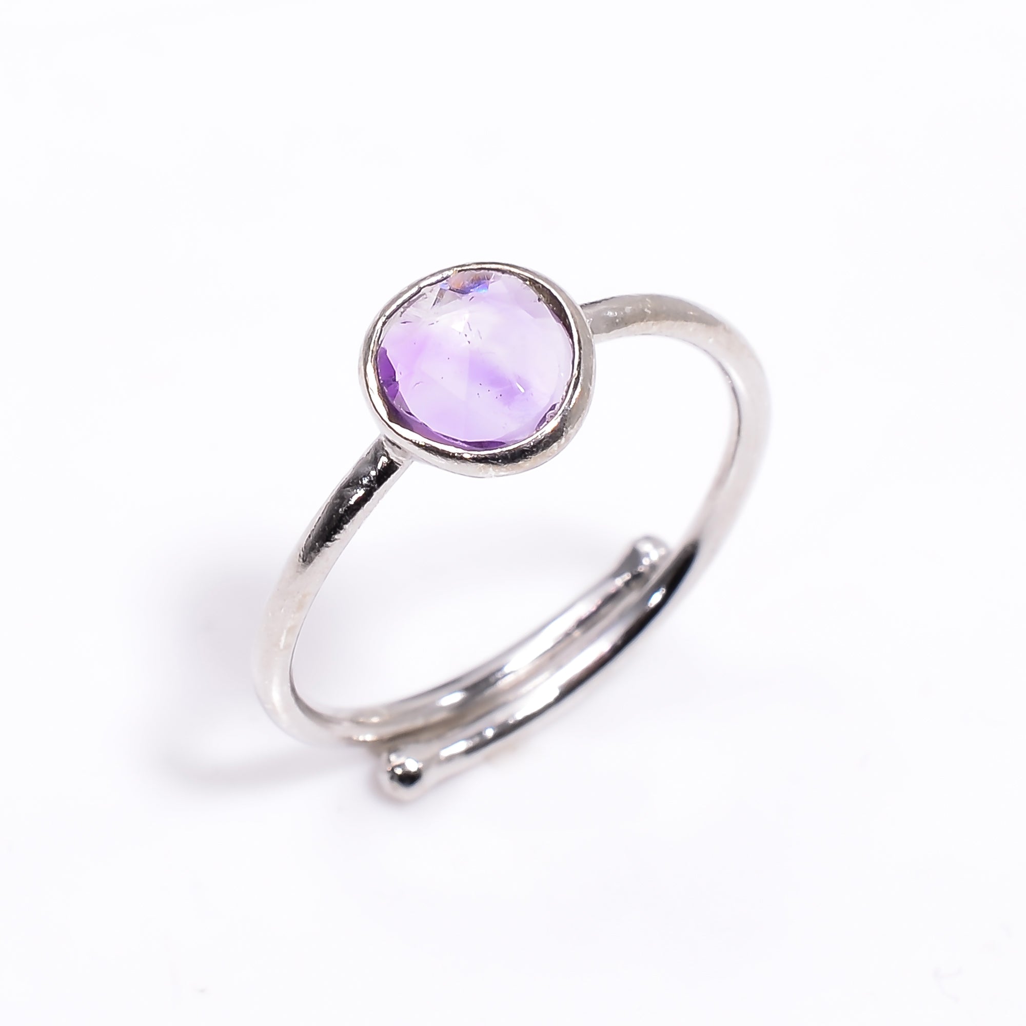 Amethyst Ring 925 Sterling Silver Purple Gemstone Ring Handmade February Birthstone Jewelry Gift for Her